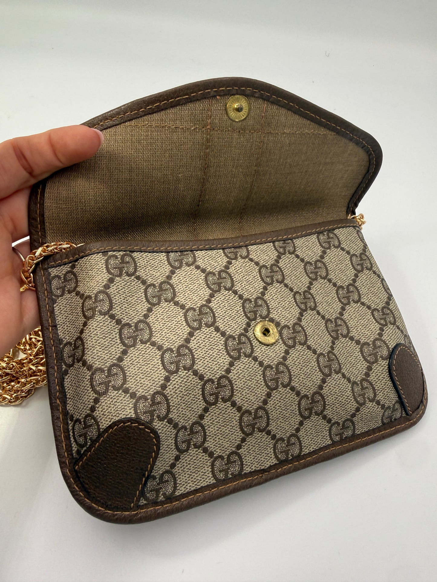 Gucci Guccissima Coated Canvas Sherryline Clutch or Pouch
