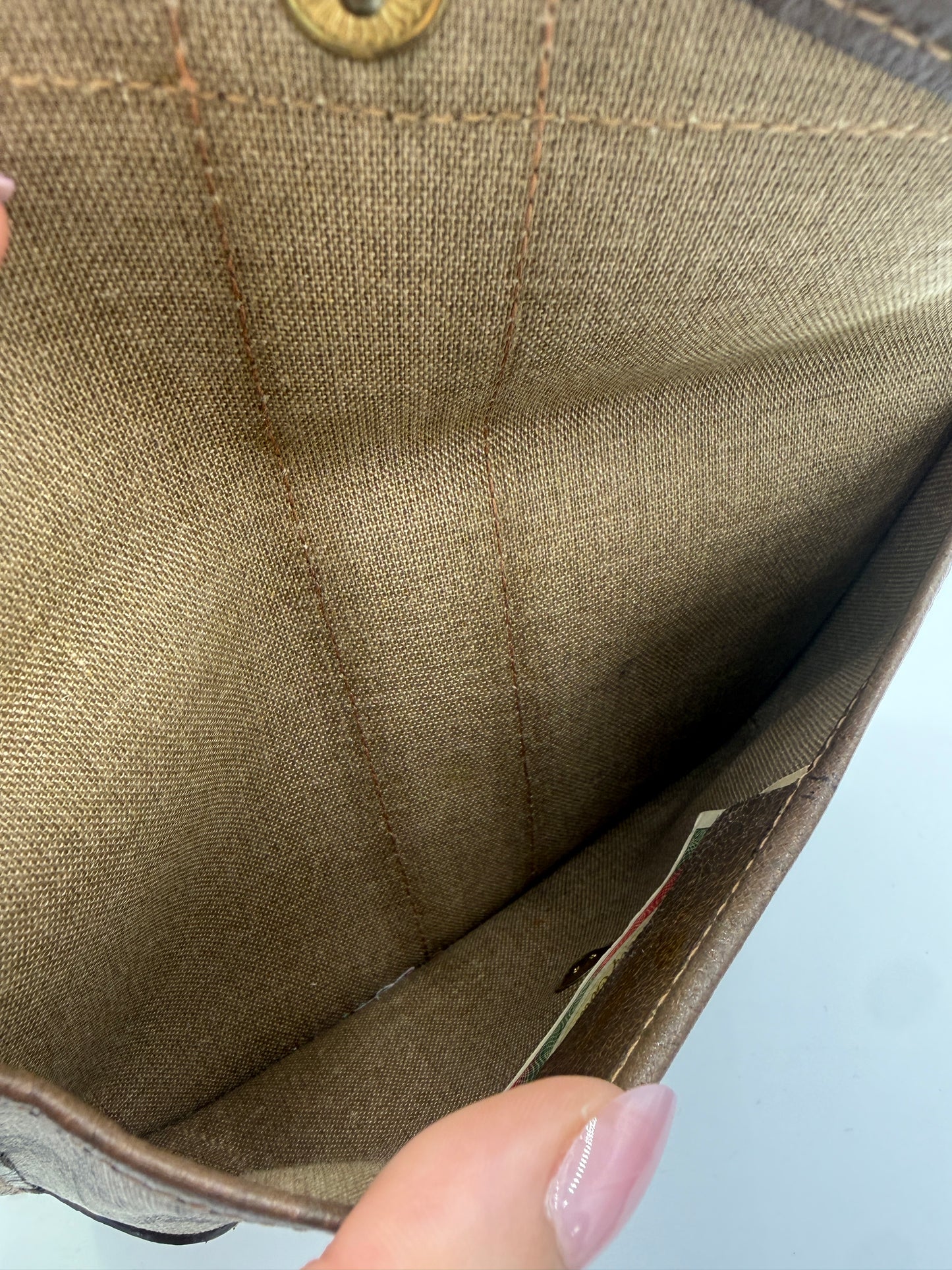 Gucci Guccissima Coated Canvas Sherryline Clutch or Pouch