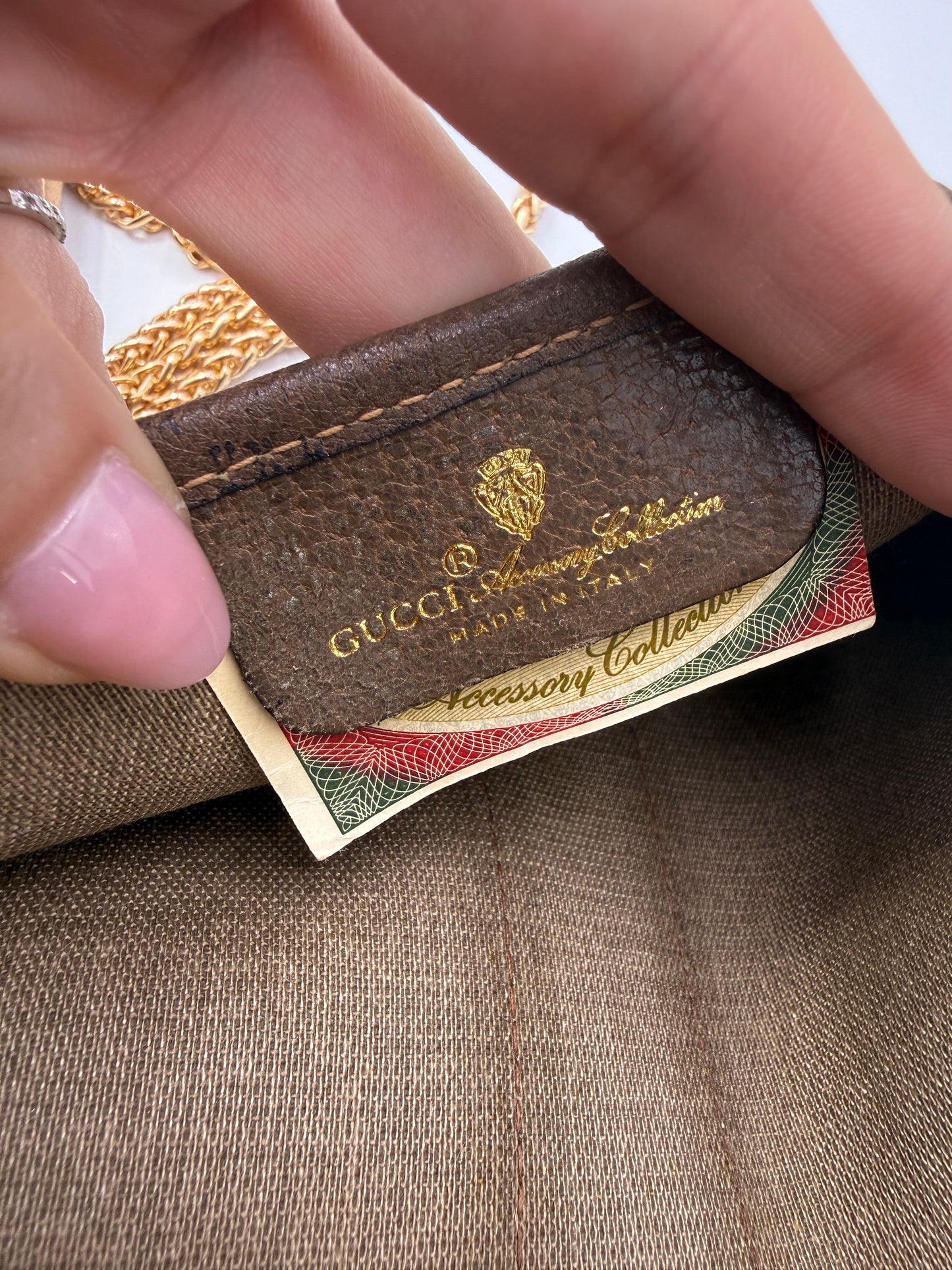 Gucci Guccissima Coated Canvas Sherryline Clutch or Pouch