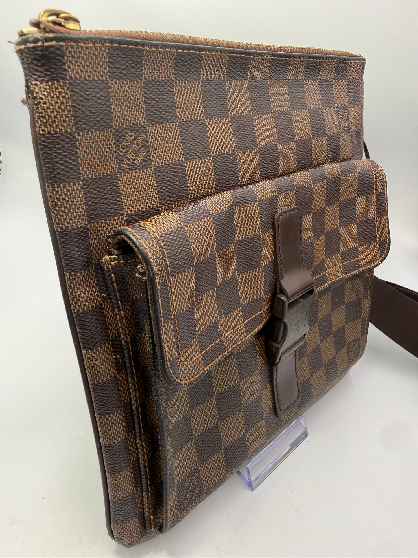Louis Vuitton Damier Ebene Unisex Bastille PM Messenger Bag FL0046