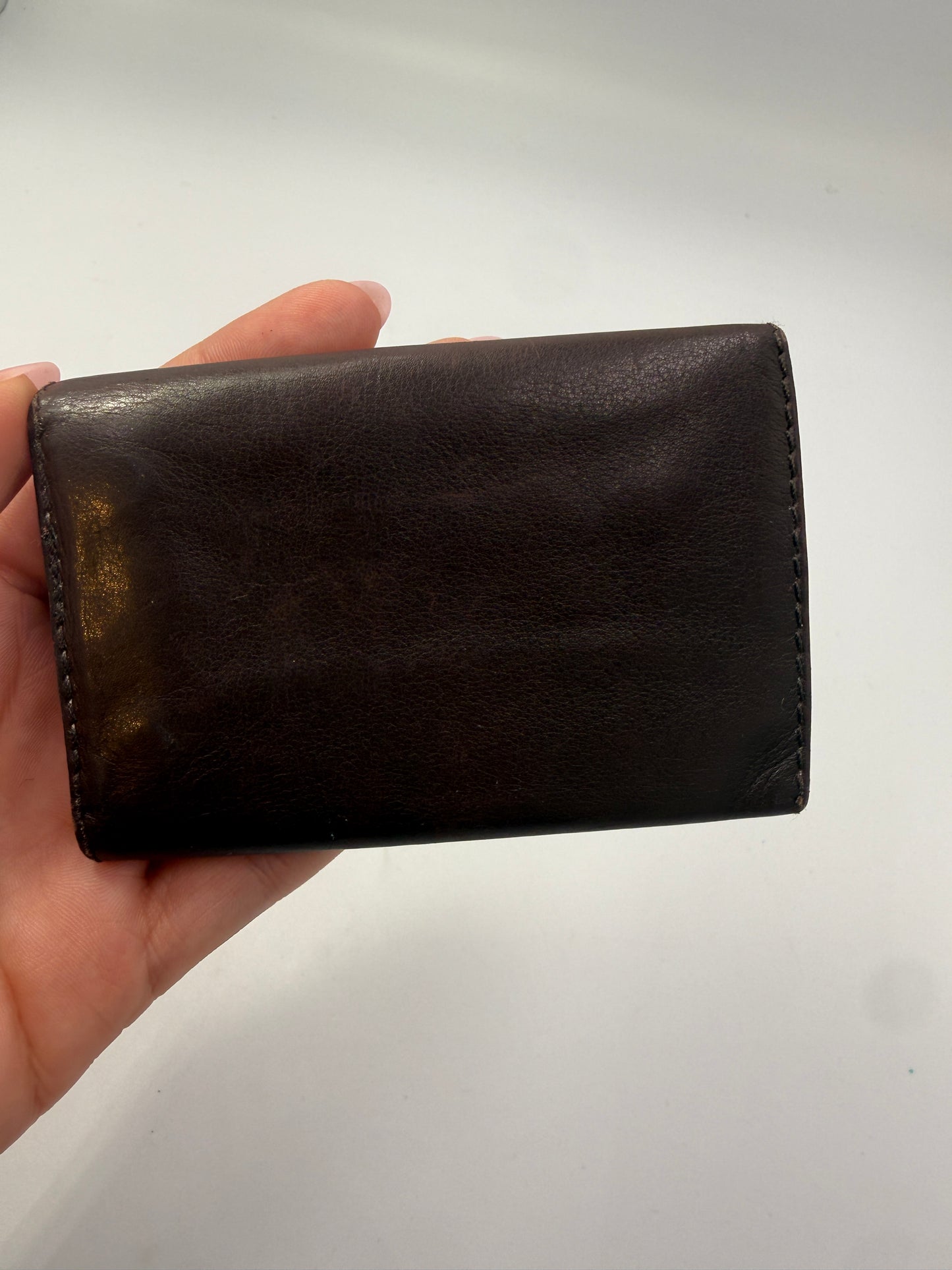 Chanel Lambskin Leather Dark Brown 6 Key Card Holder with Hologram