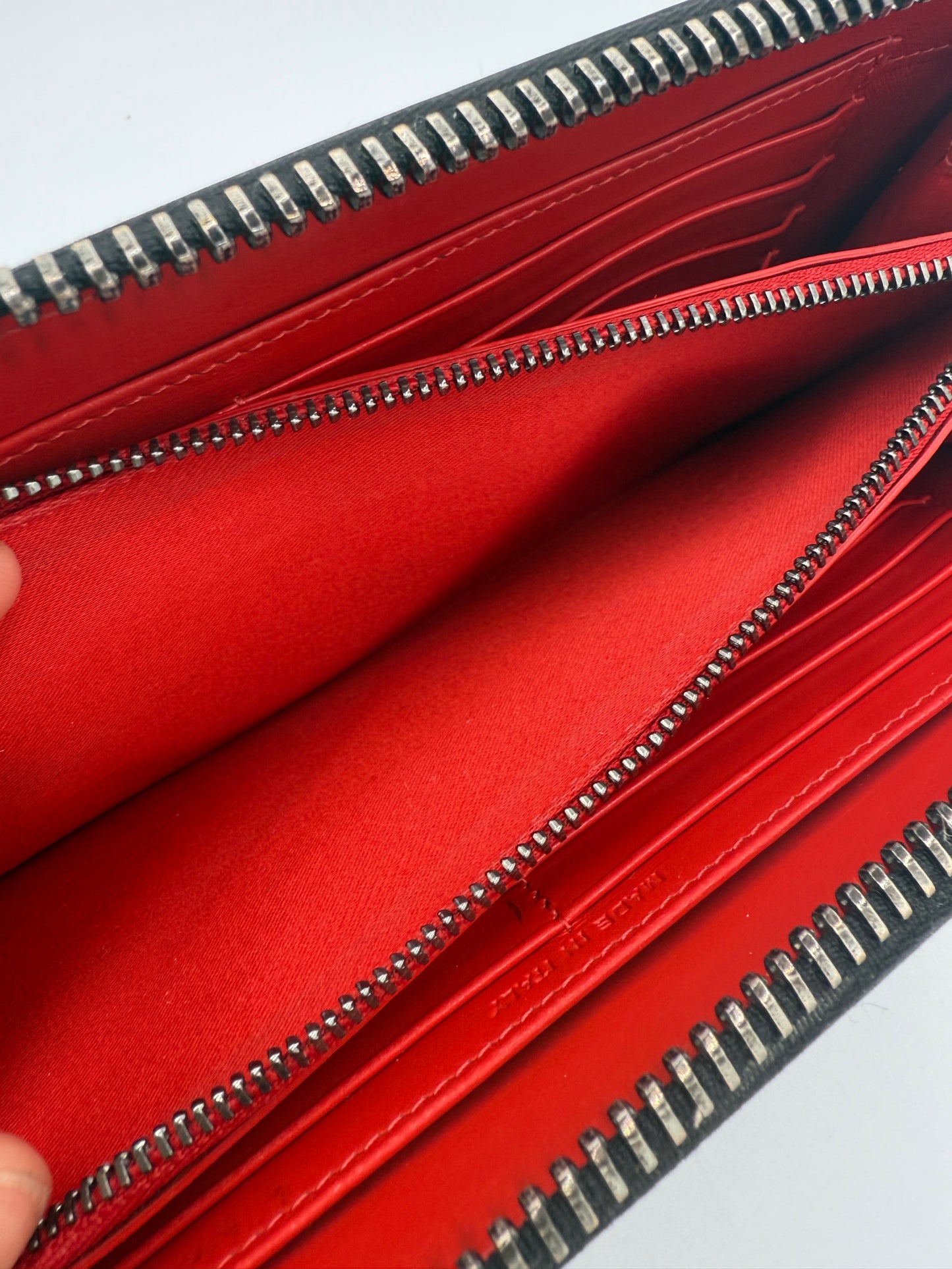 Christian Louboutin Black Leather Oversized Clutch Wallet