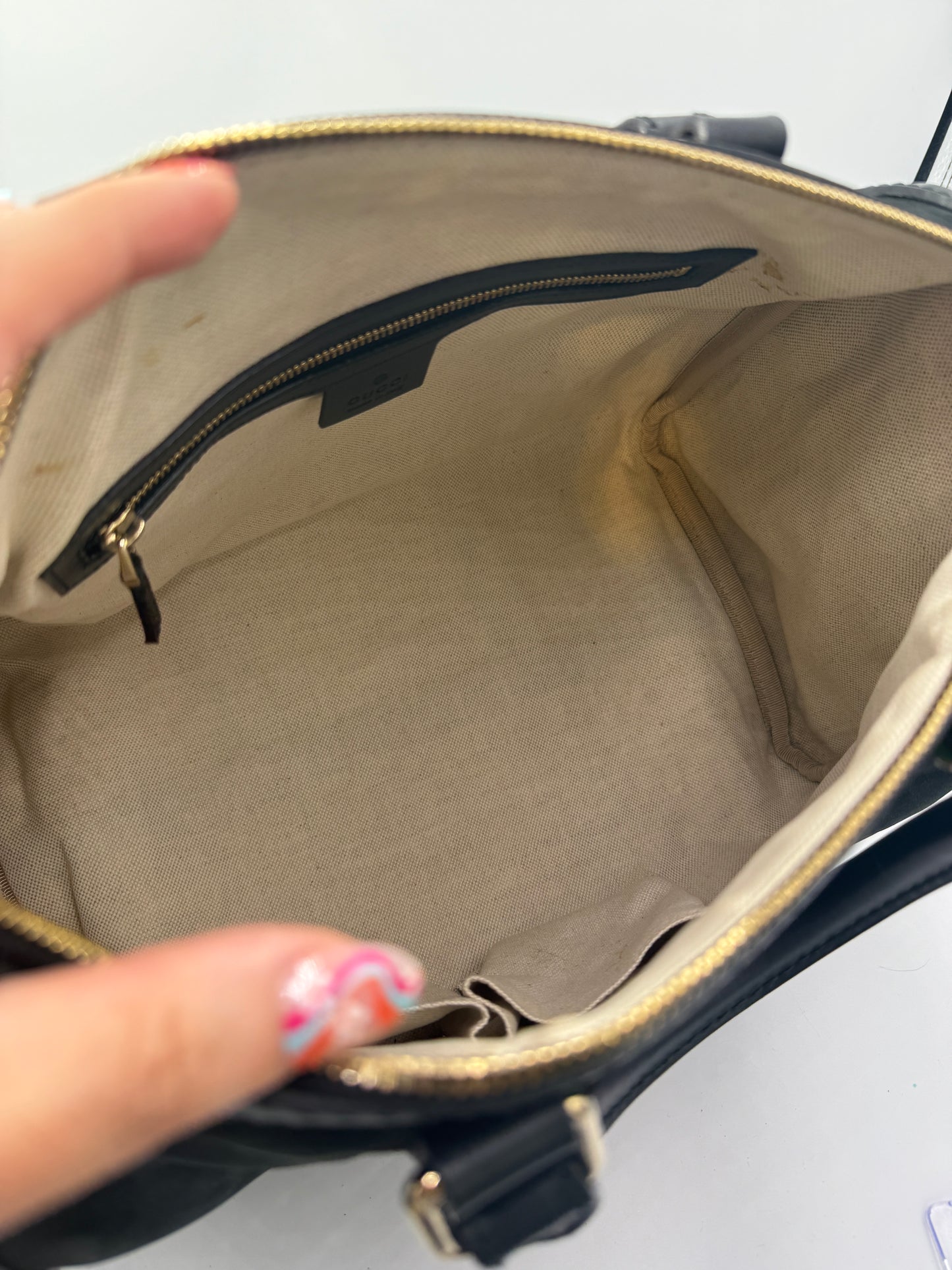 Gucci Black Suede Sherry Line Travel Bag with Unbranded Crossbody Strap