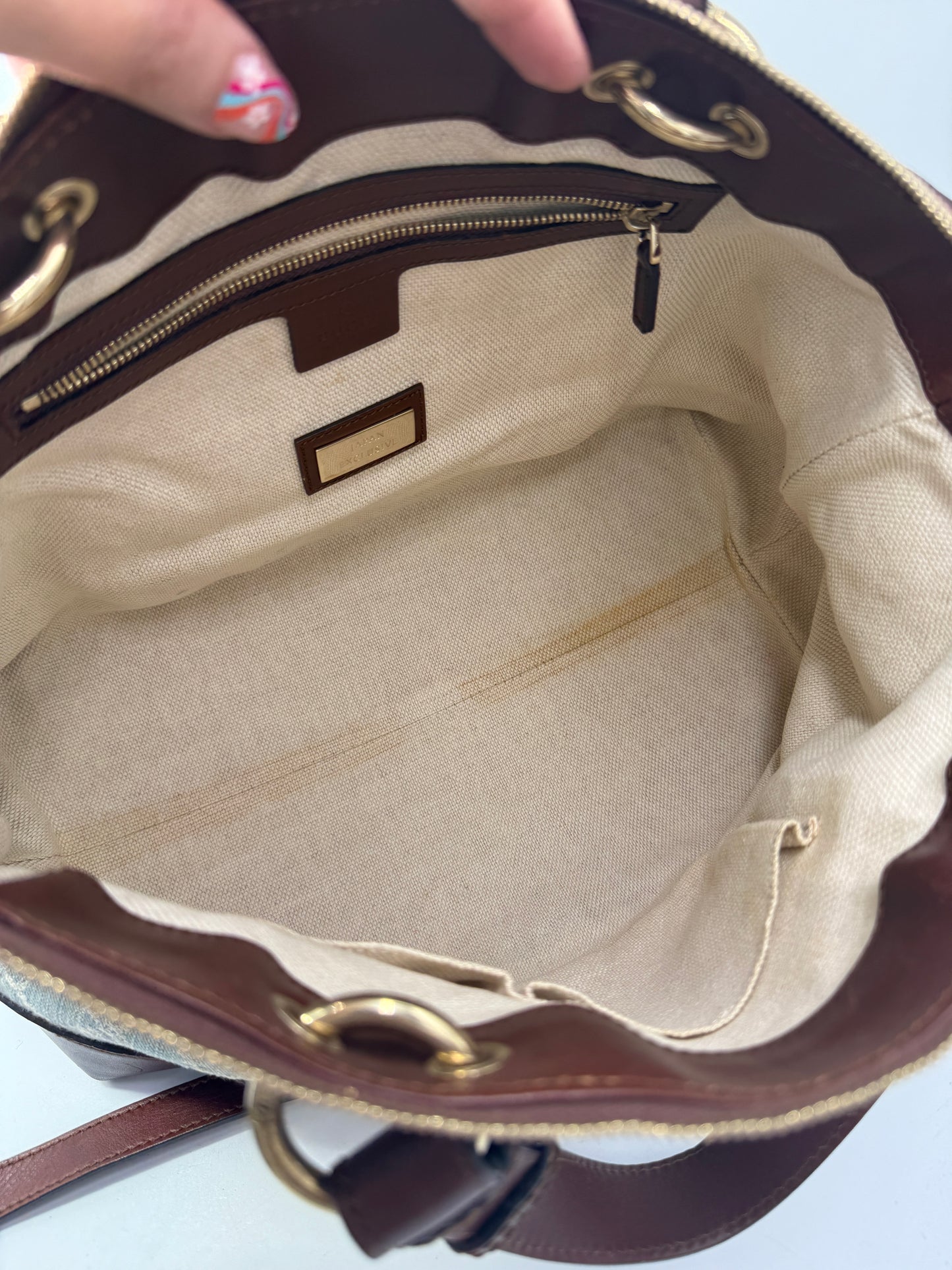 Gucci Blue Denim Japan Exclusive Tote or Crossbody with Original Strap