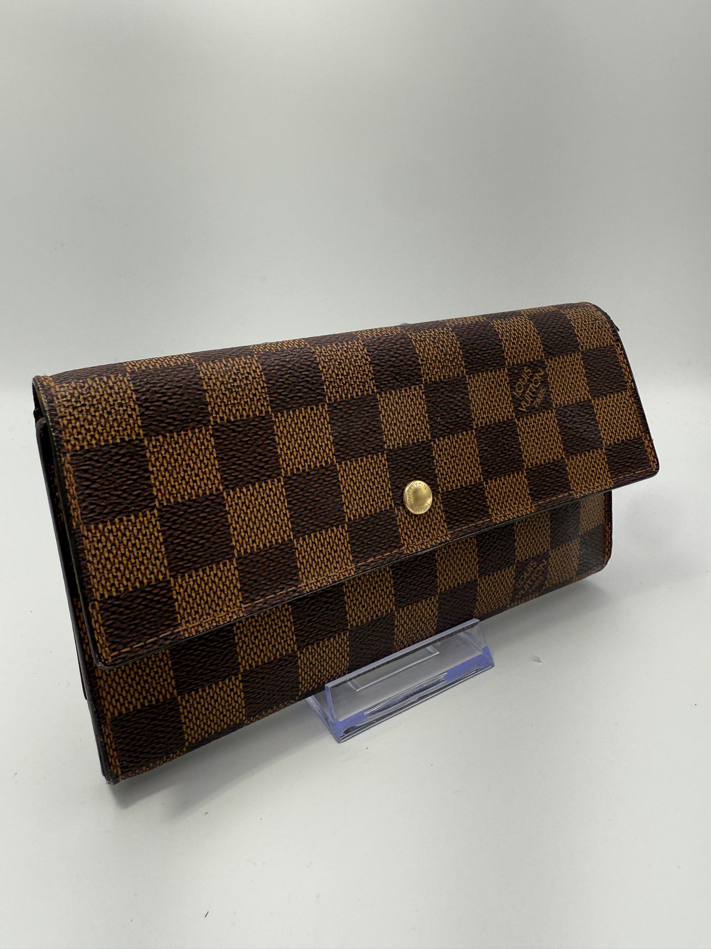 Louis Vuitton Damier Ebene Coated Canvas Sarah Wallet TH0014