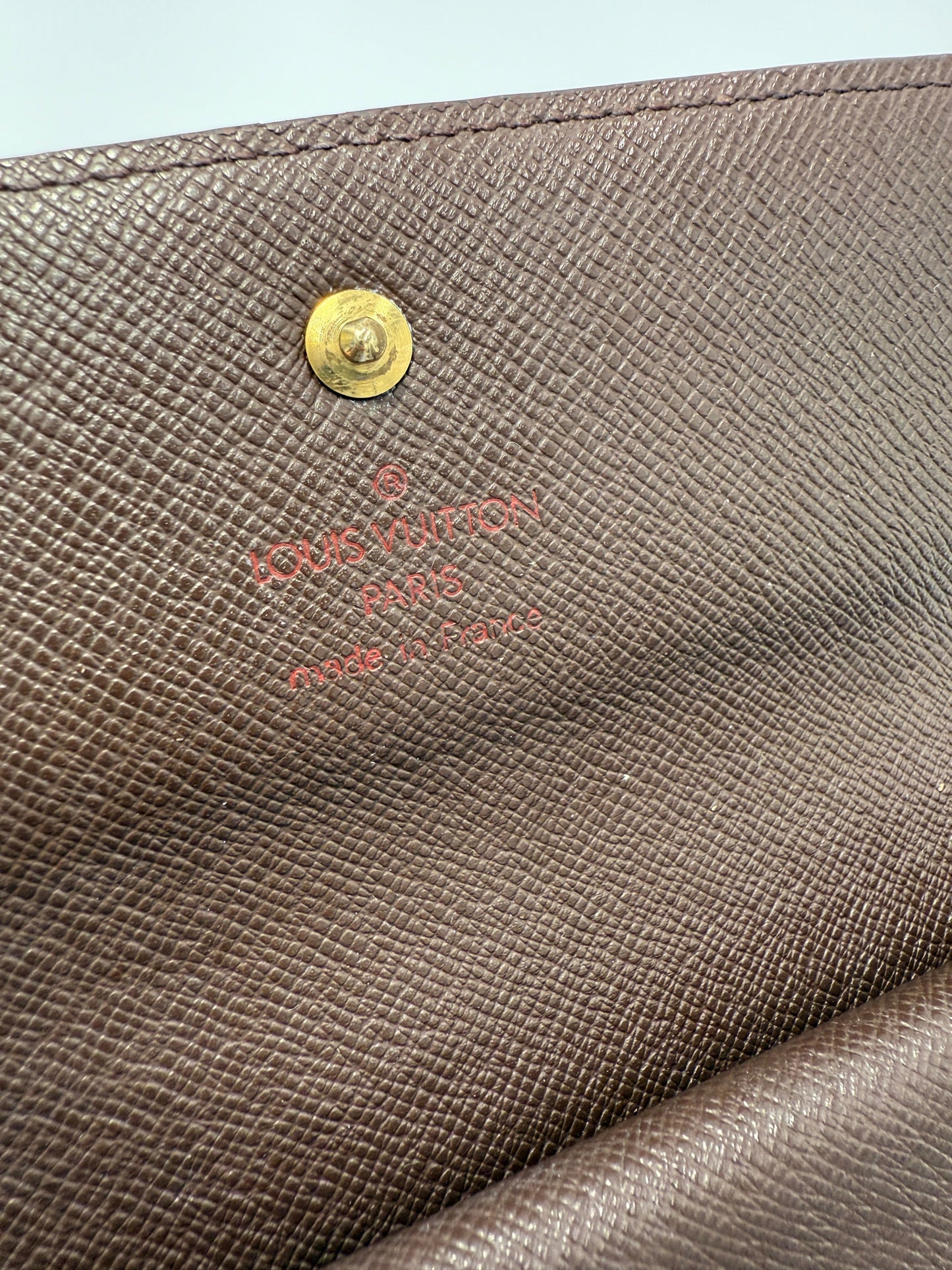 Louis Vuitton Damier Ebene Coated Canvas Sarah Wallet TH0014