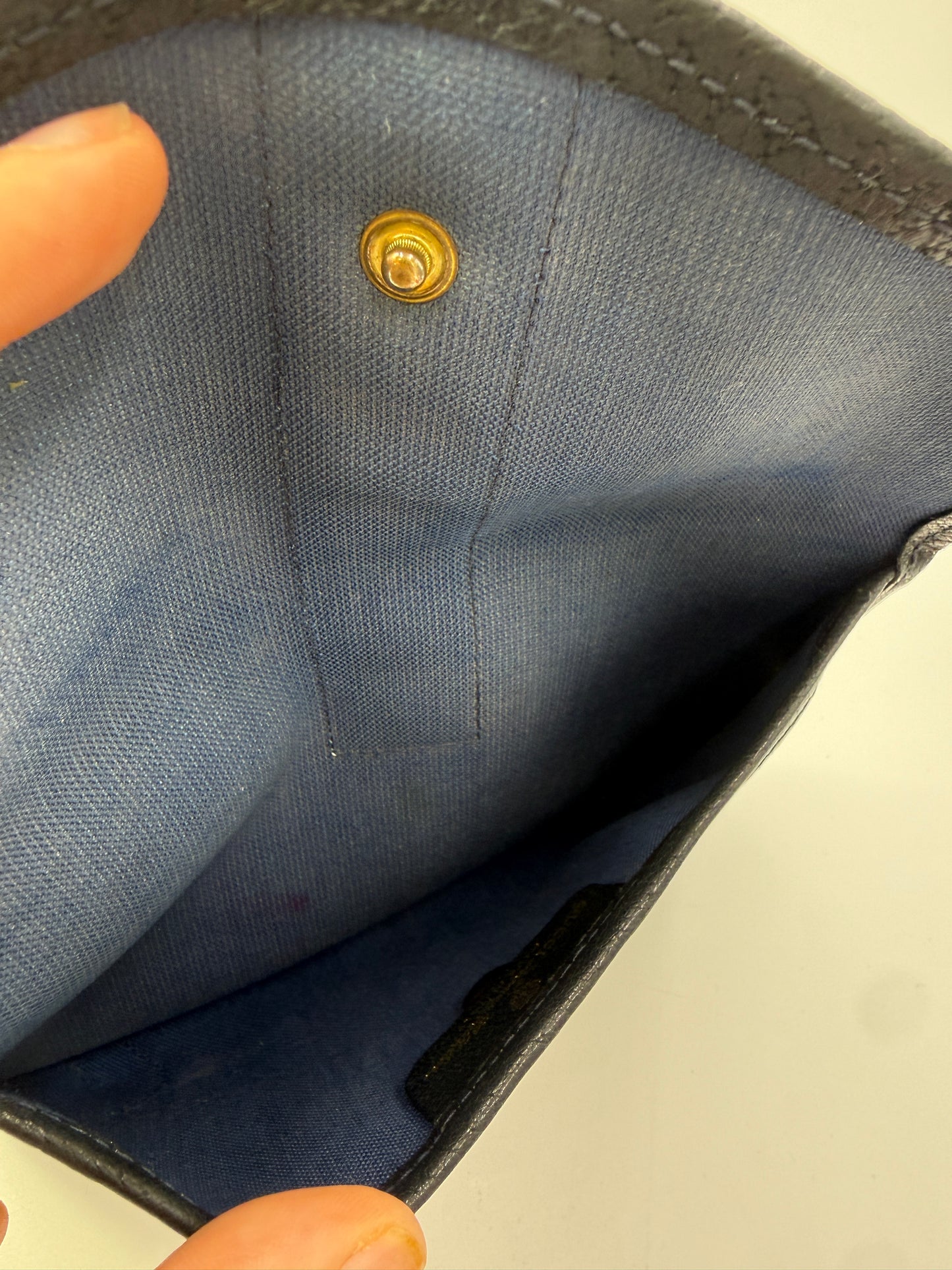 Gucci Guccissima Blue Coated Canvas Ophidia Clutch Pouch