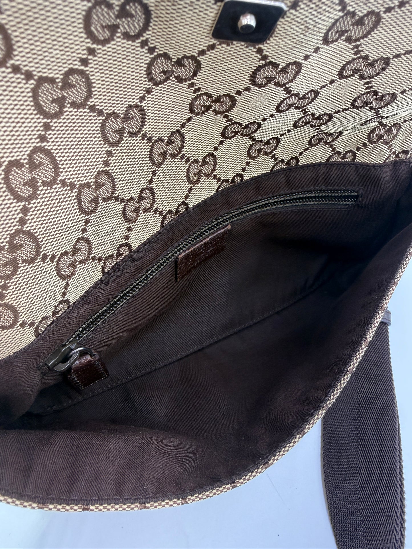 Gucci Guccissima Unisex Canvas Waist Bag with Adjustable Strap