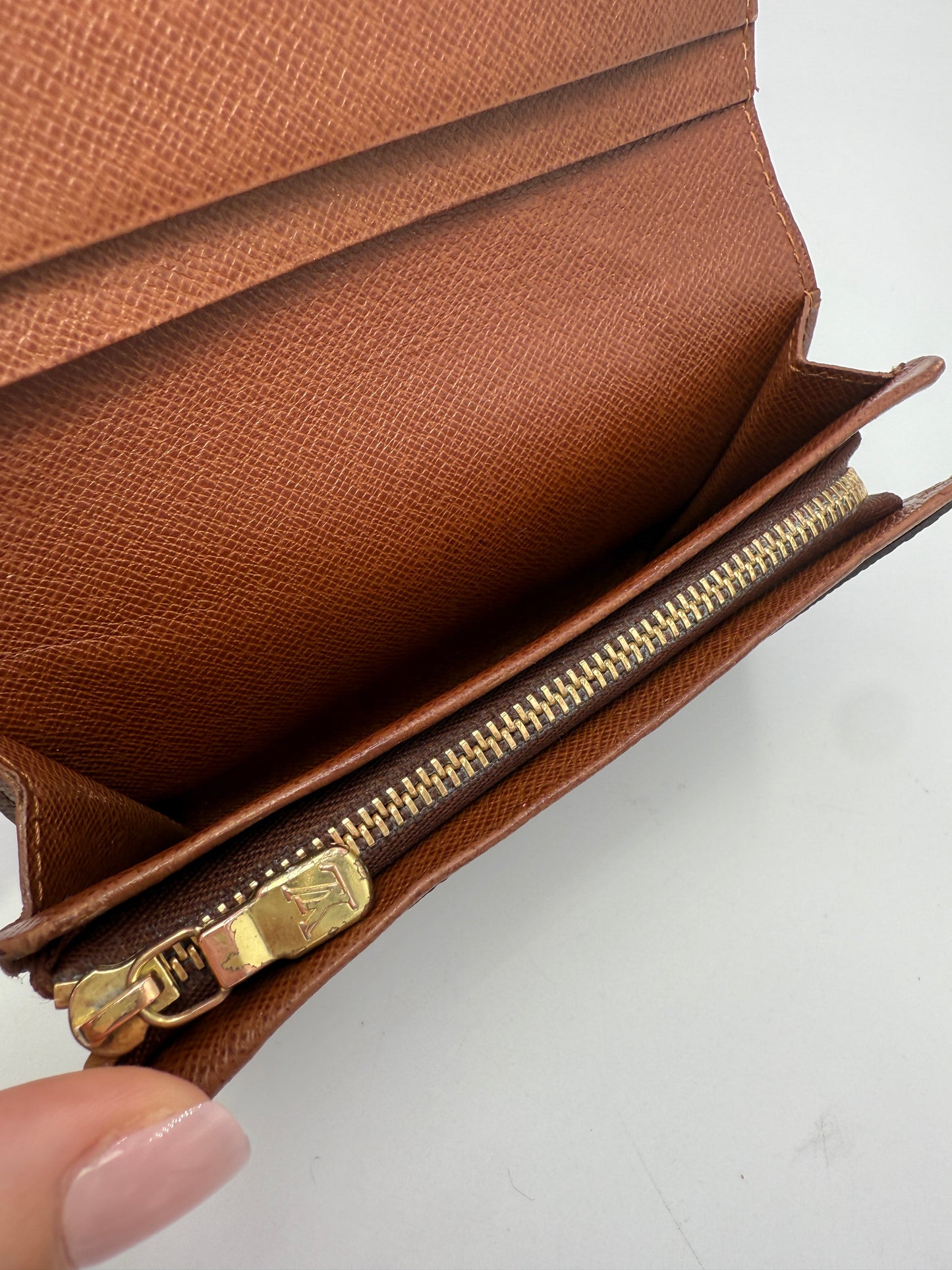 Louis Vuitton Monogram Porte Monnaie Tresor Wallet CA0072