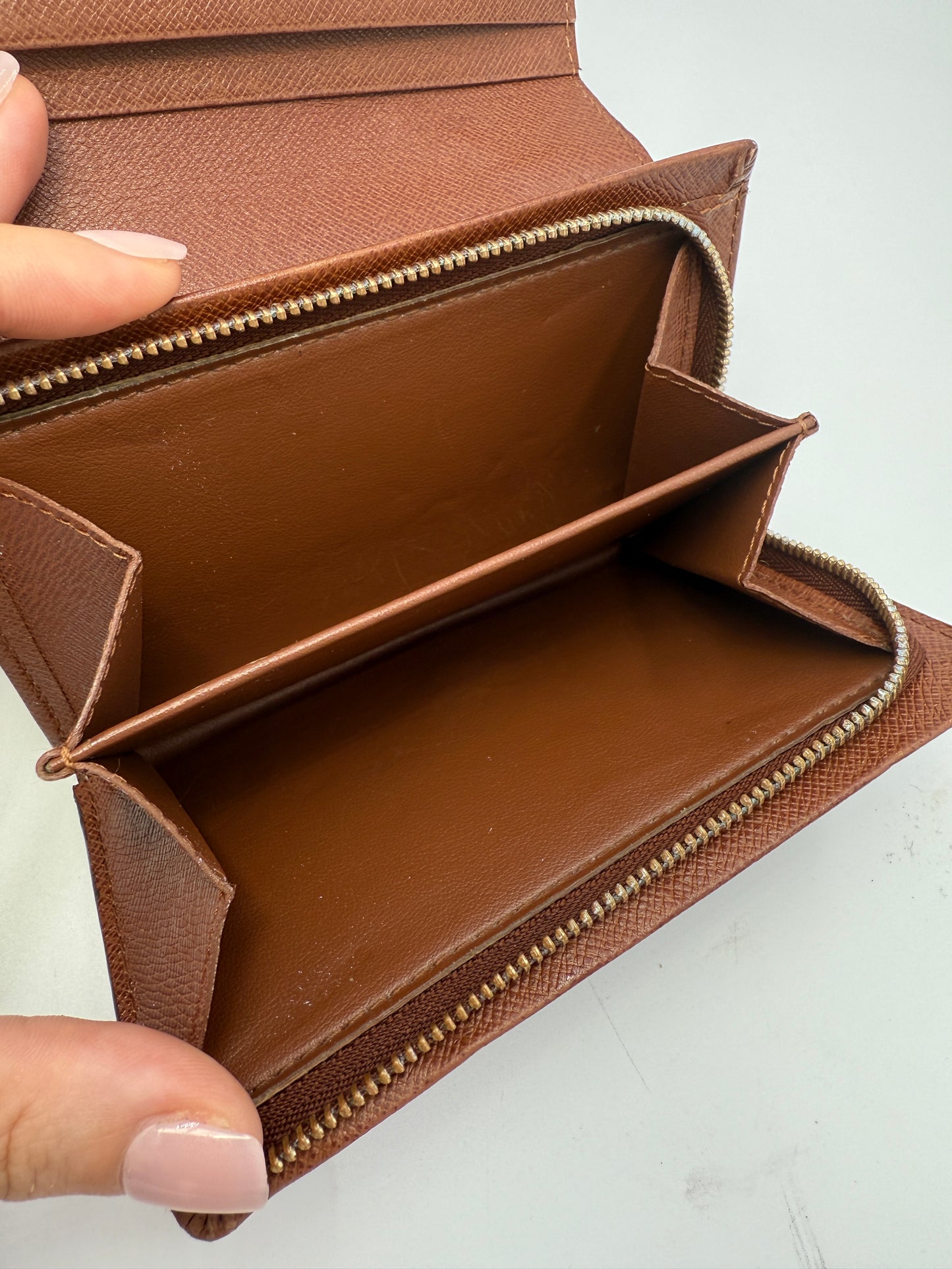 Louis Vuitton Monogram Porte Monnaie Tresor Wallet CA0072