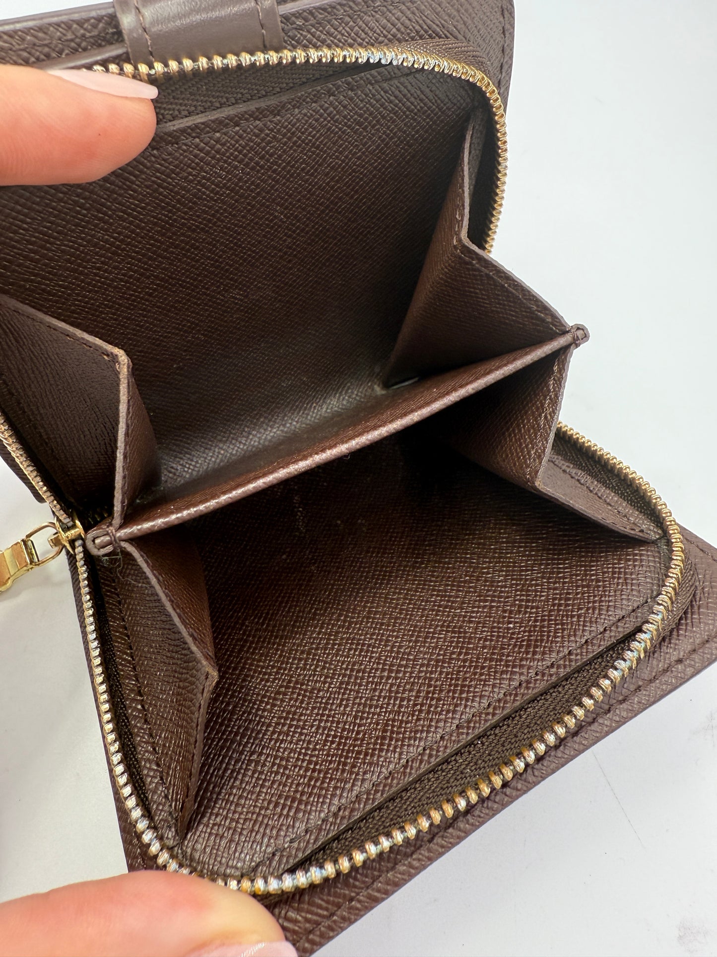 Louis Vuitton Damier Ebene Compact Zippy Wallet CA1016