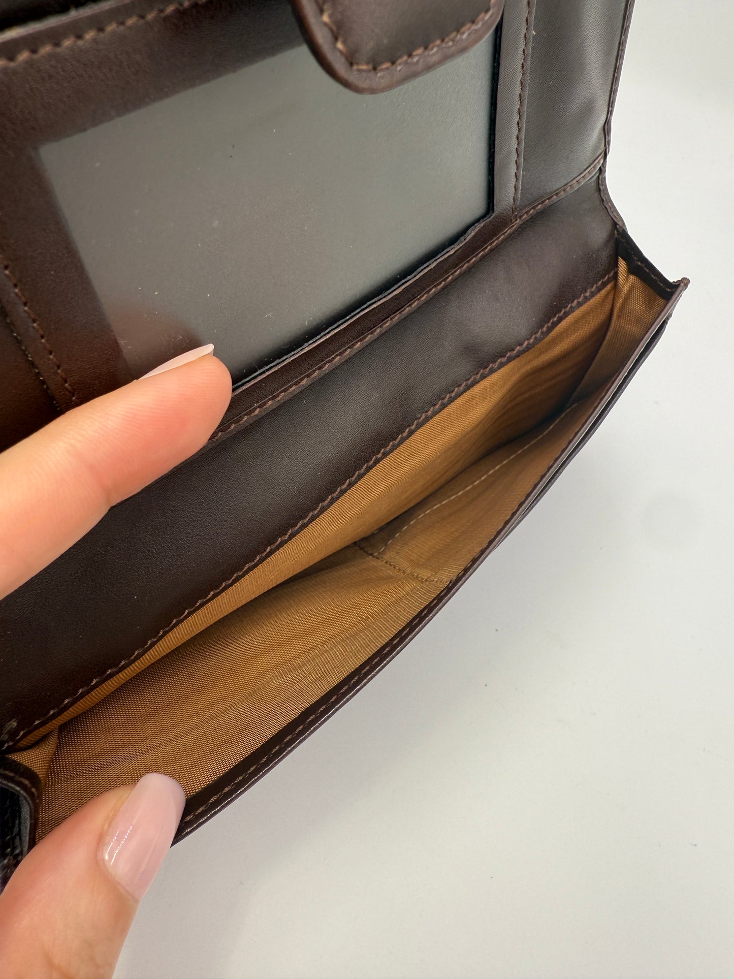 Fendi Brown Canvas Zucca Long Wallet with Box