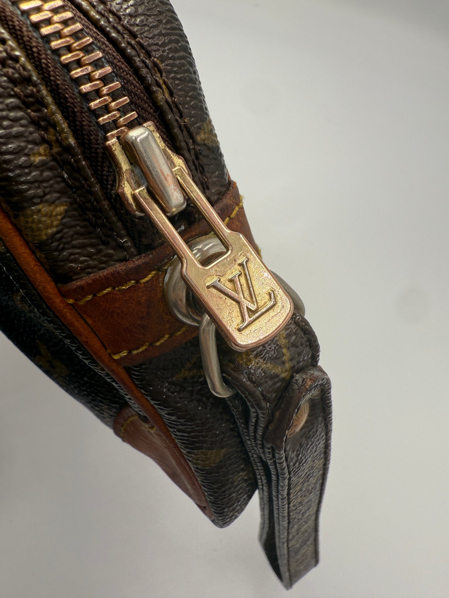 Louis Vuitton Monogram Coated Canvas Wristlet with Vachetta