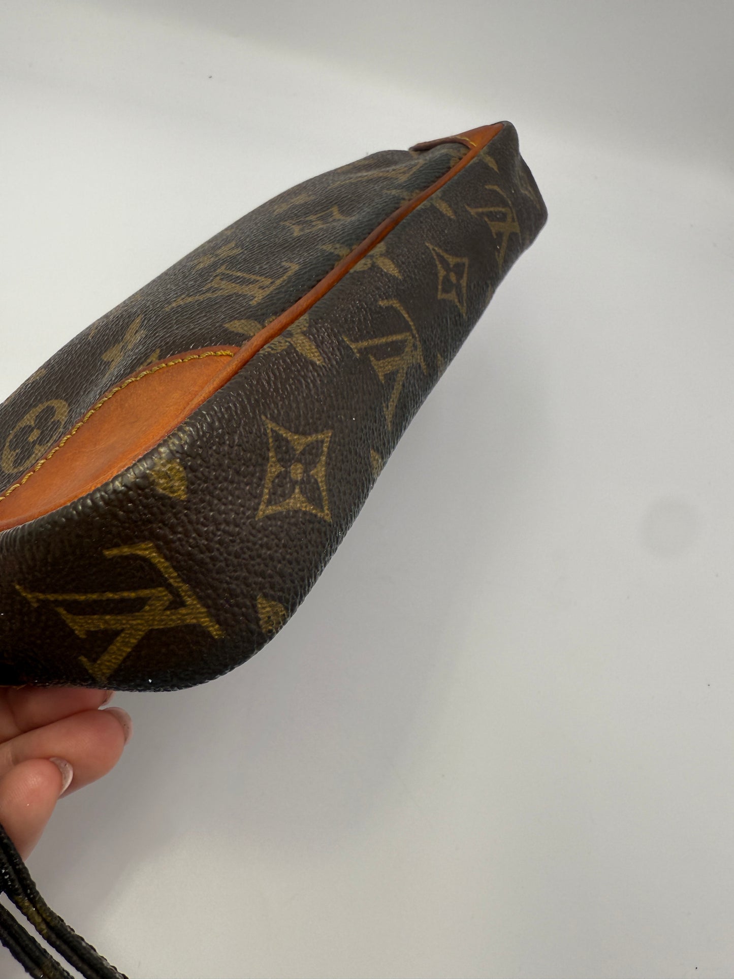 Louis Vuitton Monogram Coated Canvas Wristlet with Vachetta