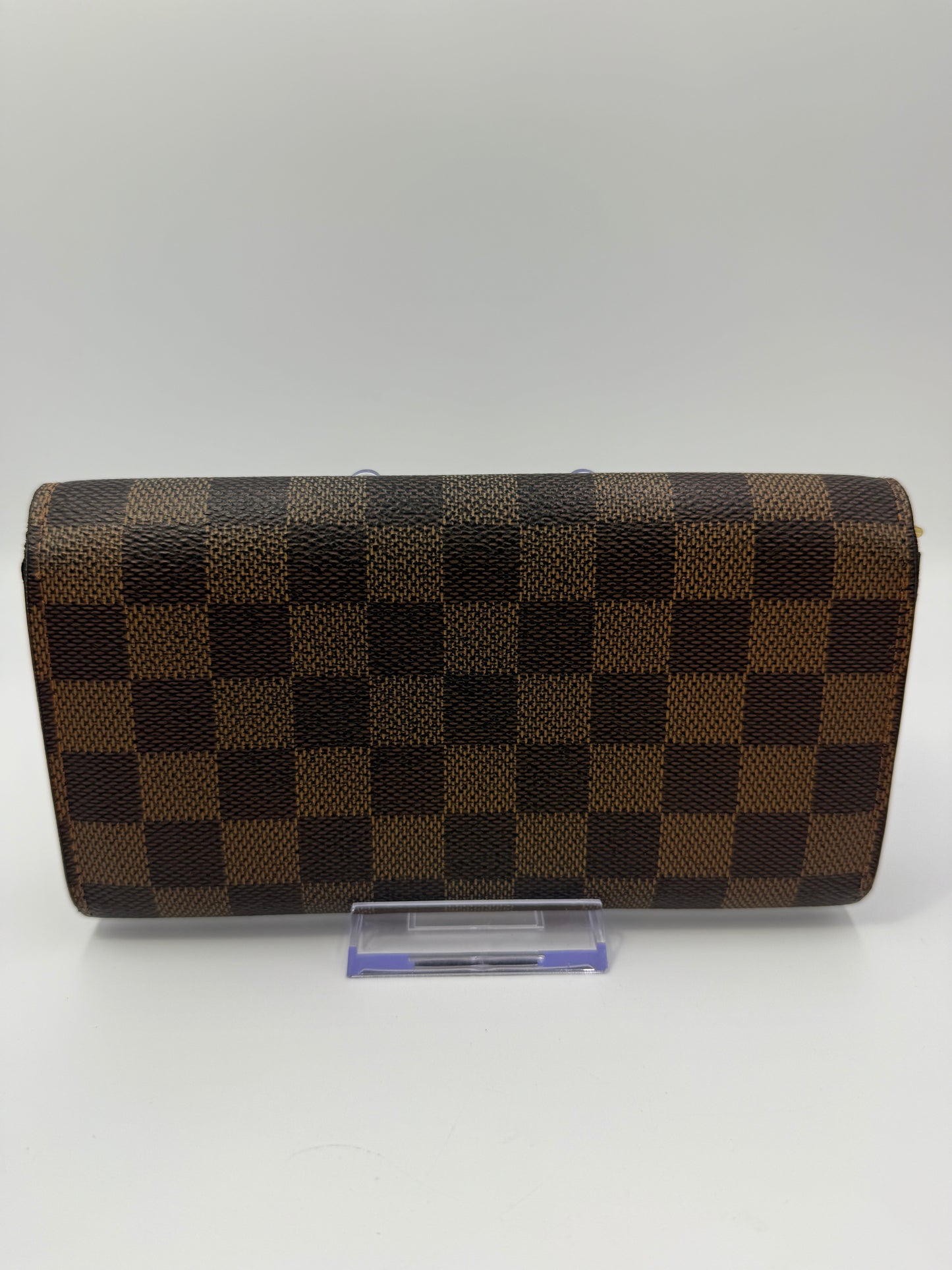 Louis Vuitton Damier Ebene Coated Canvas Sarah Wallet CA0015