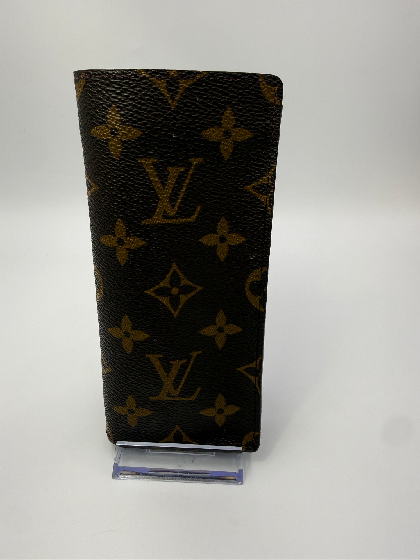 Louis Vuitton Monogram Coated Canvas Eye Glasses Case Open Top MI0060
