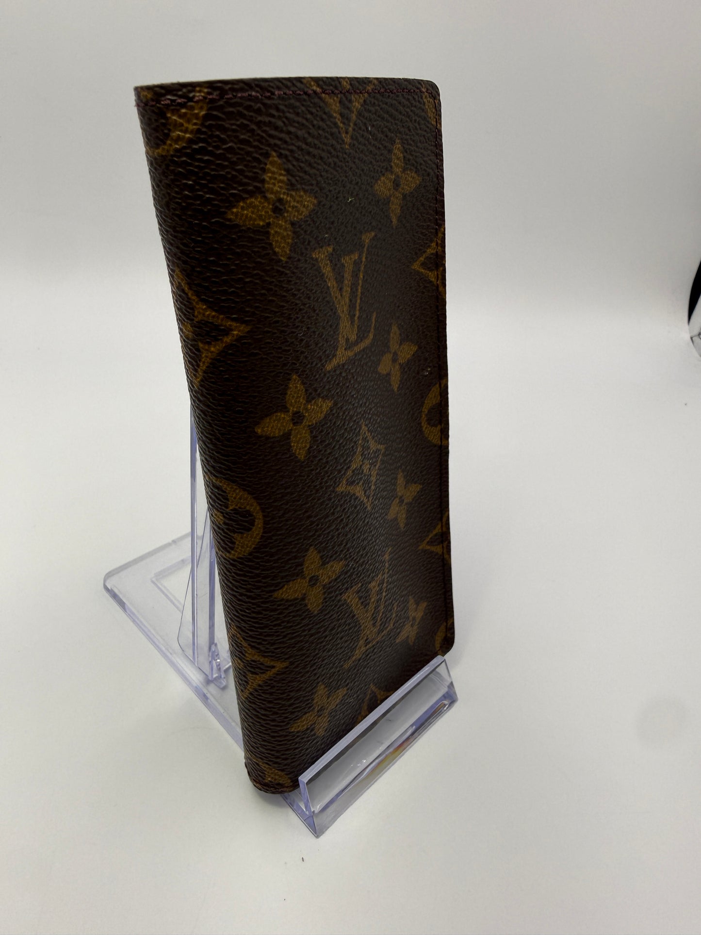 Louis Vuitton Monogram Coated Canvas Eye Glasses Case Open Top MI0060