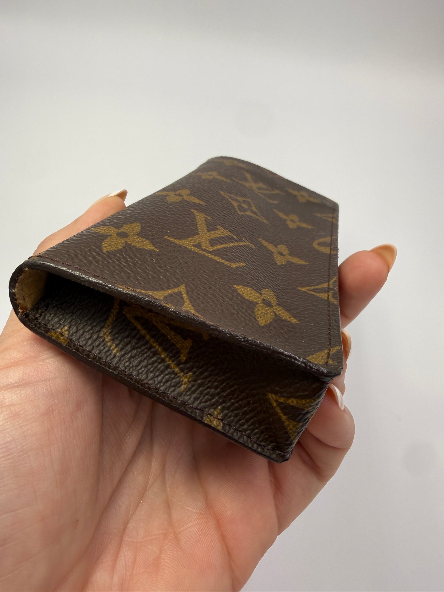 Louis Vuitton Monogram Coated Canvas Eye Glasses Case Open Top MI0060
