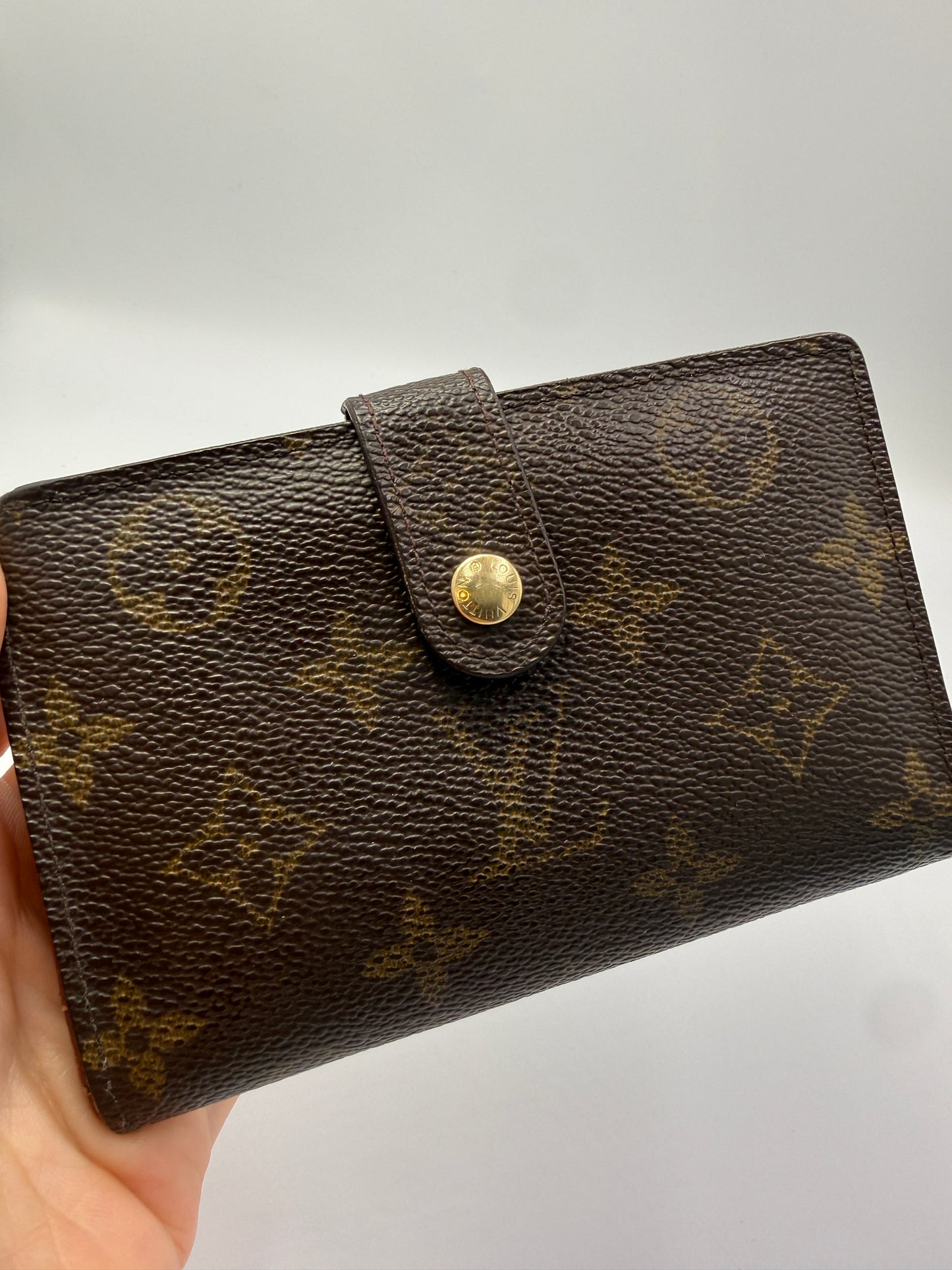 Louis Vuitton Monogram Coated Canvas Kisslock Wallet TH0022