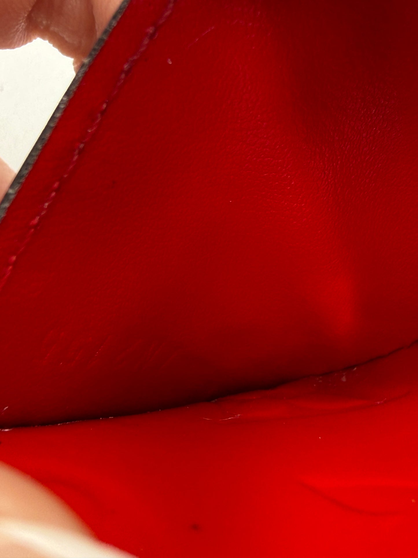 Louis Vuitton Red Vernis Envelope Sarah Wallet Full Inclusion TN2155