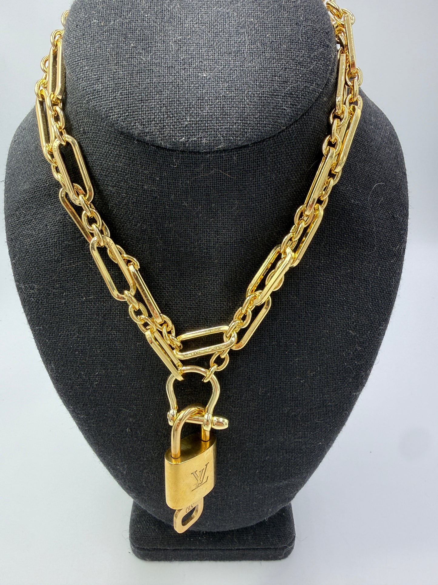Louis Vuitton Lock & Key Pendant On Unbranded Necklace Random Number