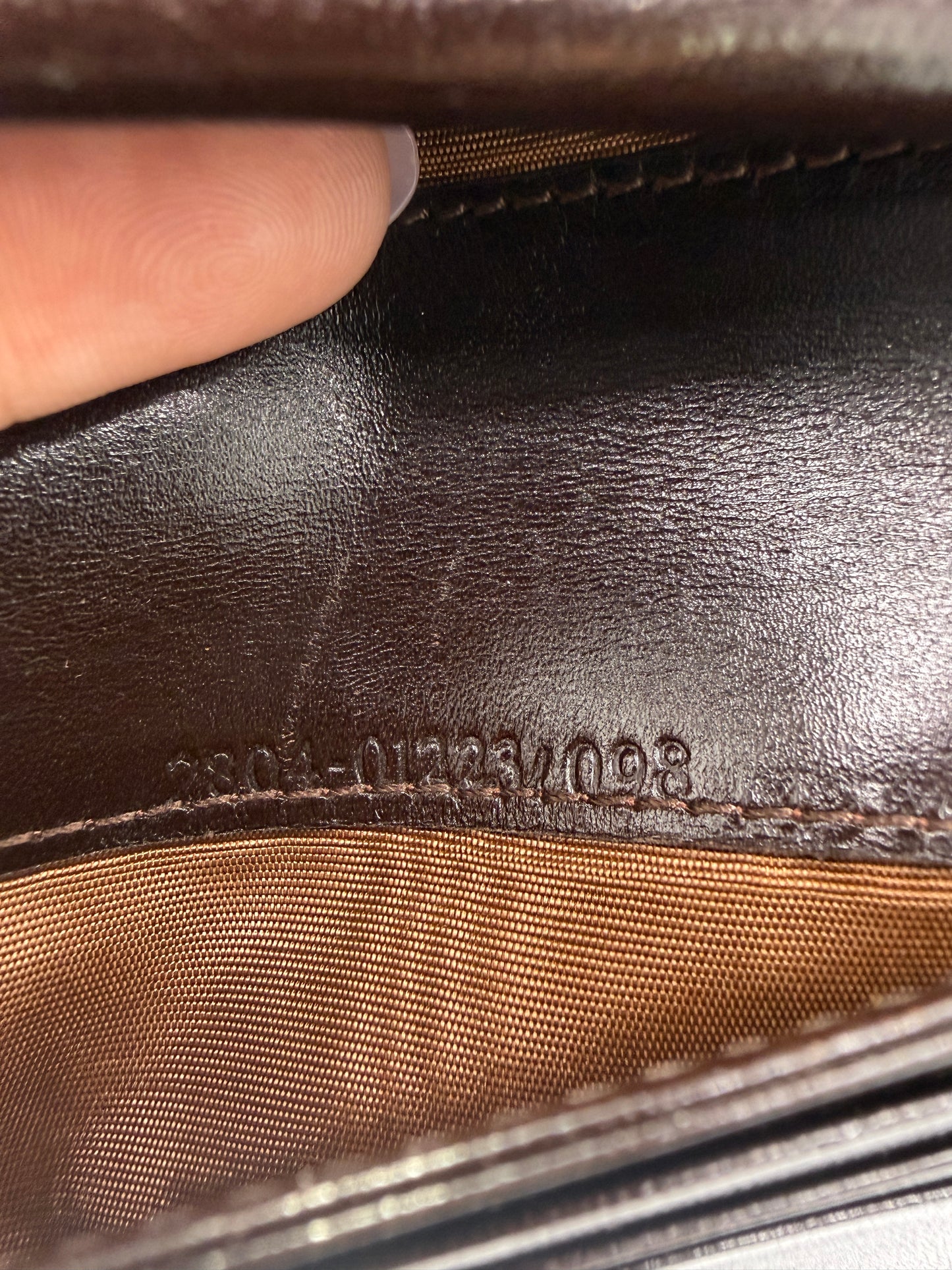 Fendi Zucca Canvas Bifold Half Moon Wallet