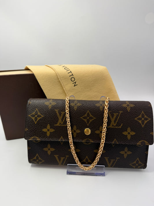 Louis Vuitton Monogram Continental Long Wallet Full Set TH0975