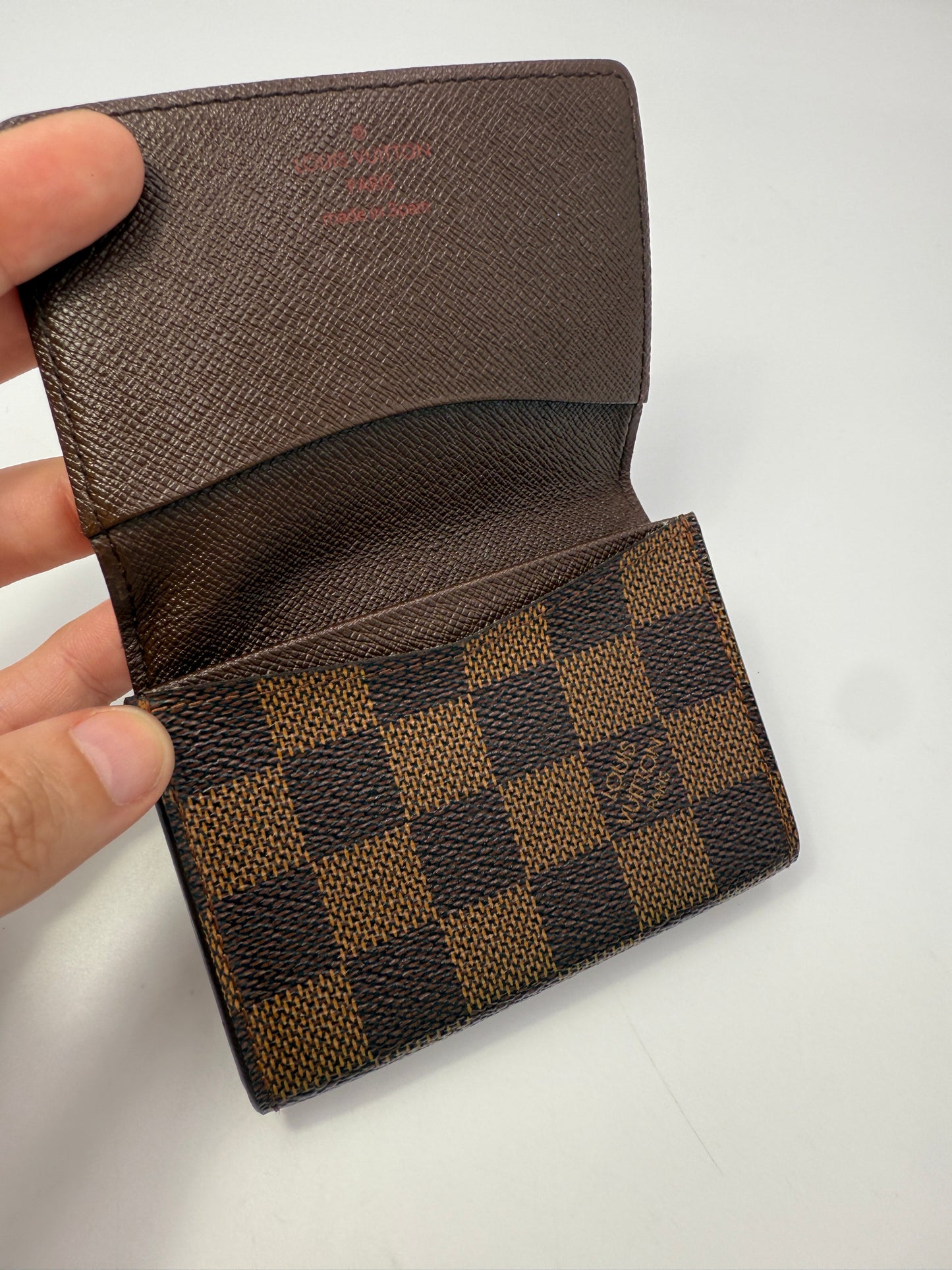 Louis Vuitton Damier Ebene Coated Canvas Card Holder CA0025