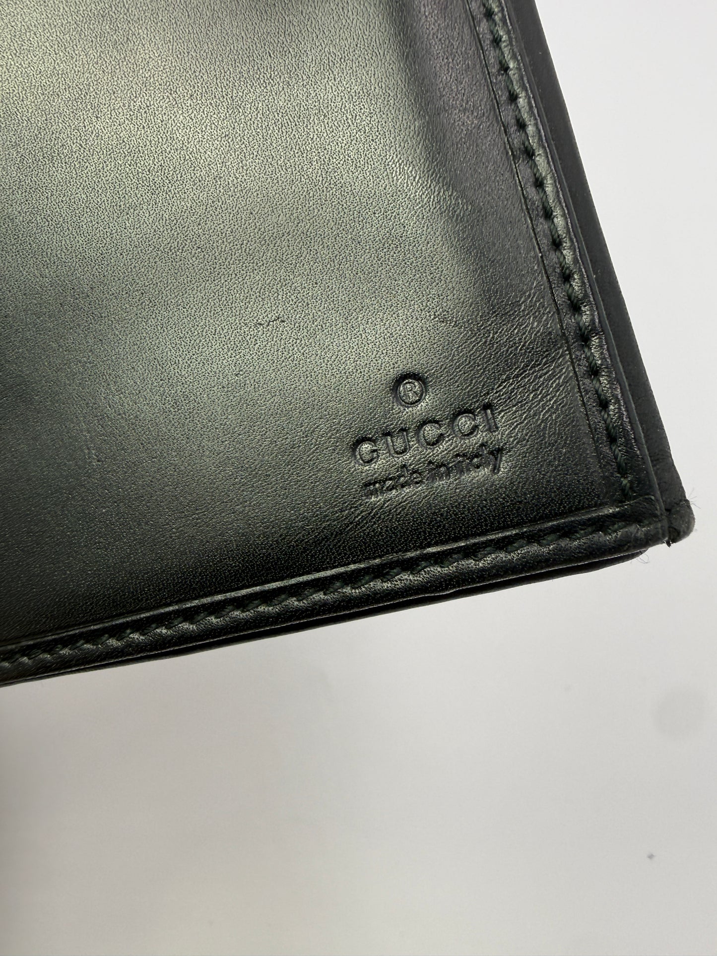 Gucci Vintage Black Denim Sherry Web Continental Wallet Unisex