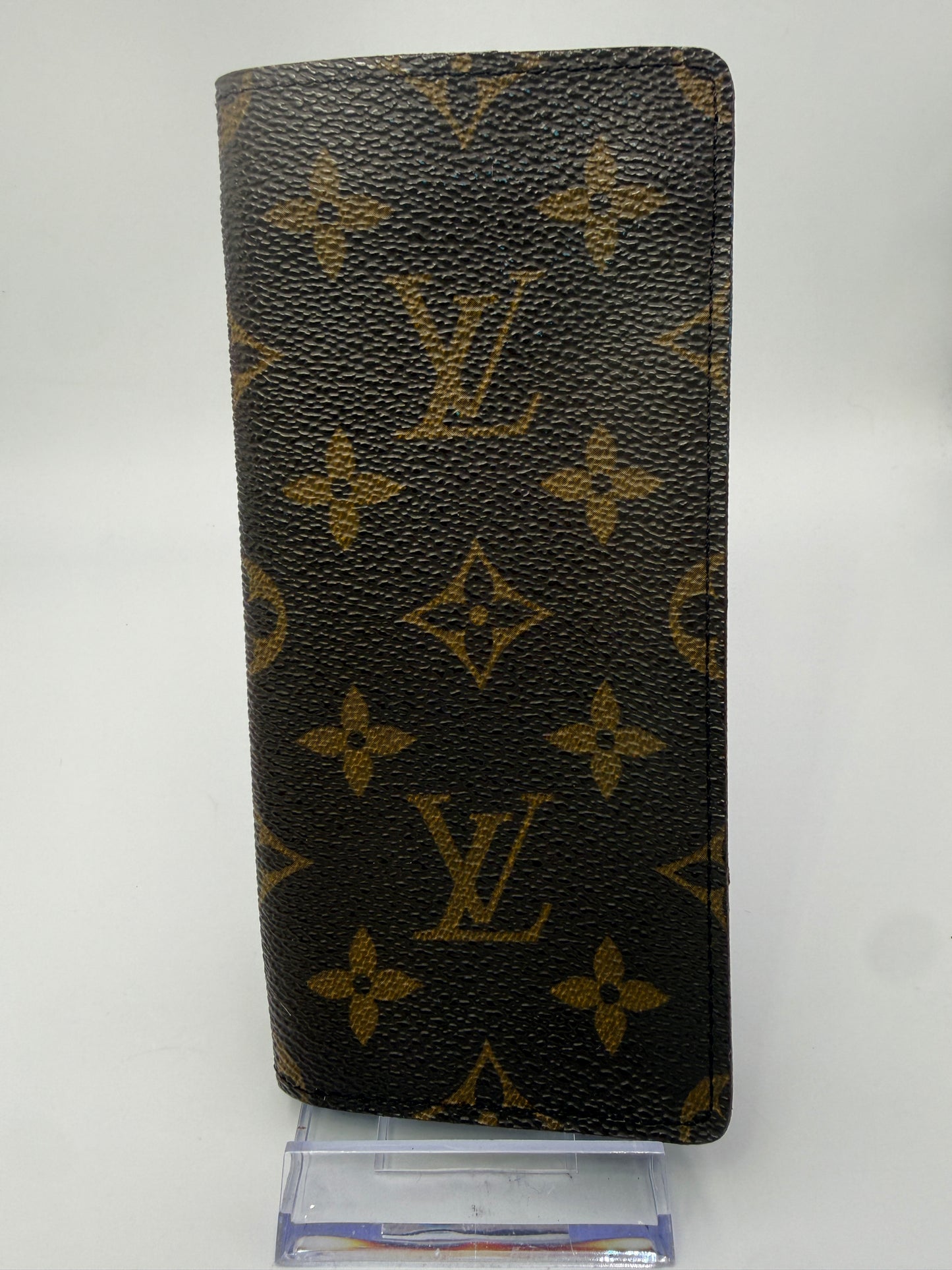 Louis Vuitton Monogram Coated Canvas Eye Glasses Case Open Top MI0955