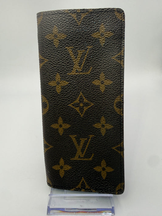 Louis Vuitton Monogram Coated Canvas Eye Glasses Case Open Top MI0955