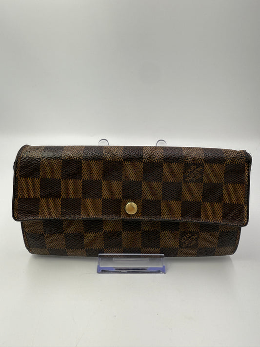 Louis Vuitton Damier Ebene Coated Canvas Sarah Wallet CA0076