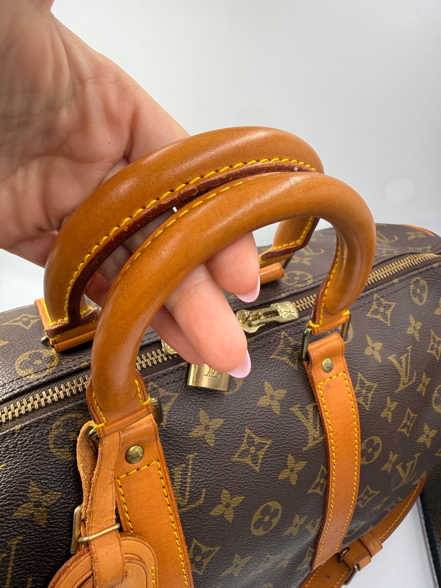 Louis Vuitton Vintage Monogram Keepall 45 cm Bandouliere Travel Bag with COA VI8902