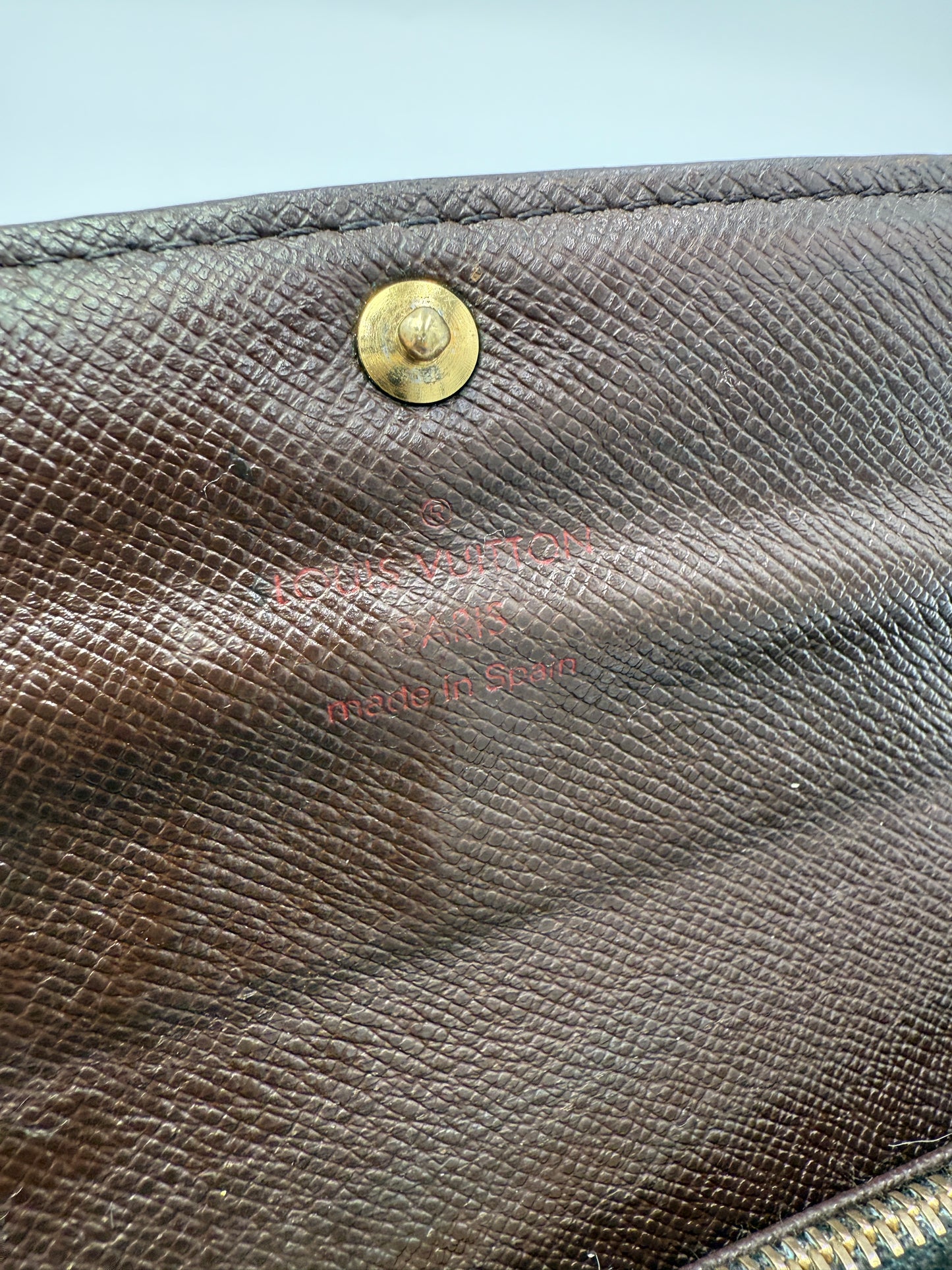 Louis Vuitton Damier Ebene Coated Canvas Sarah Wallet CA0076