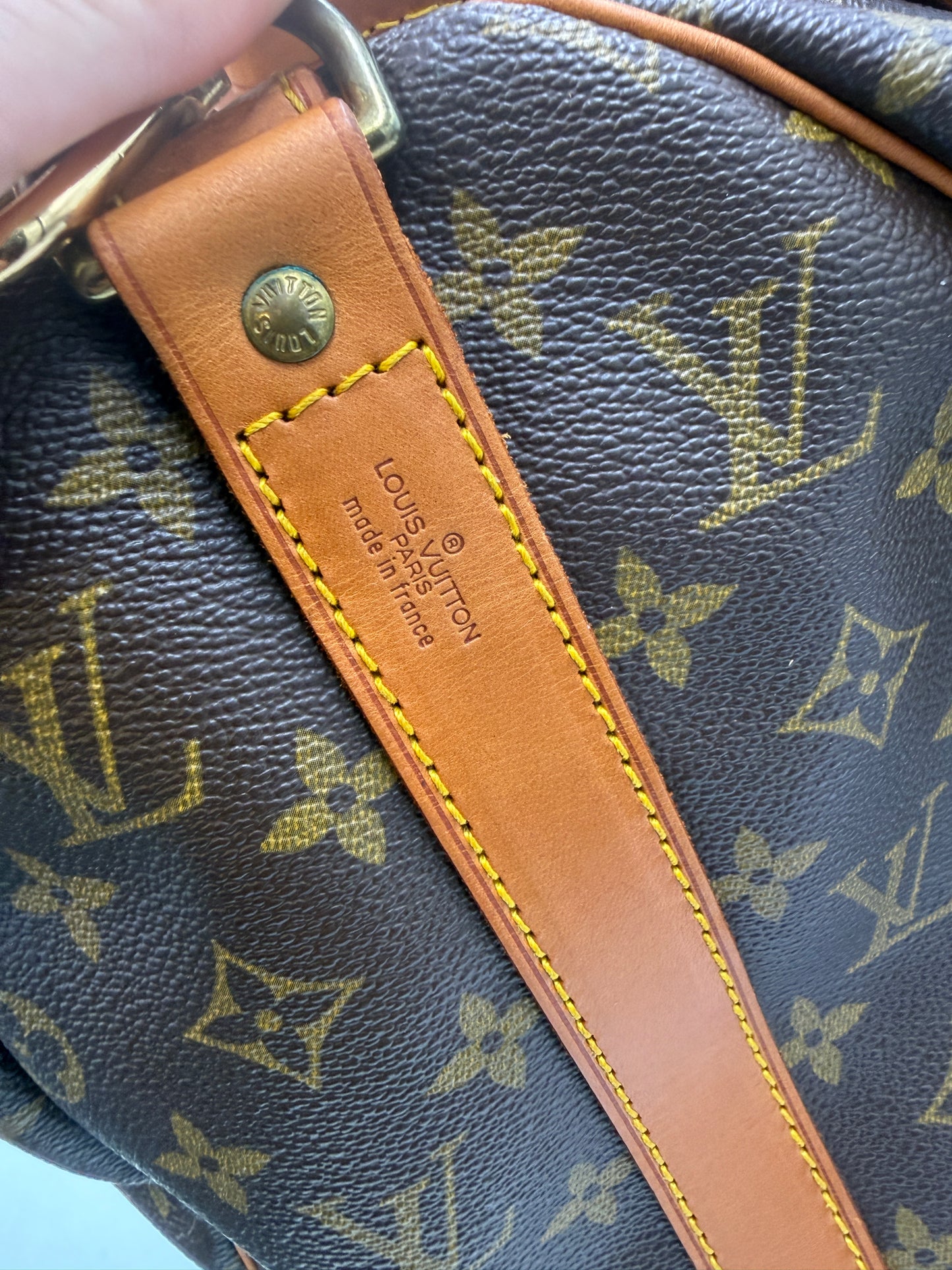 Louis Vuitton Vintage Monogram Keepall 45 cm Bandouliere Travel Bag with COA VI8902