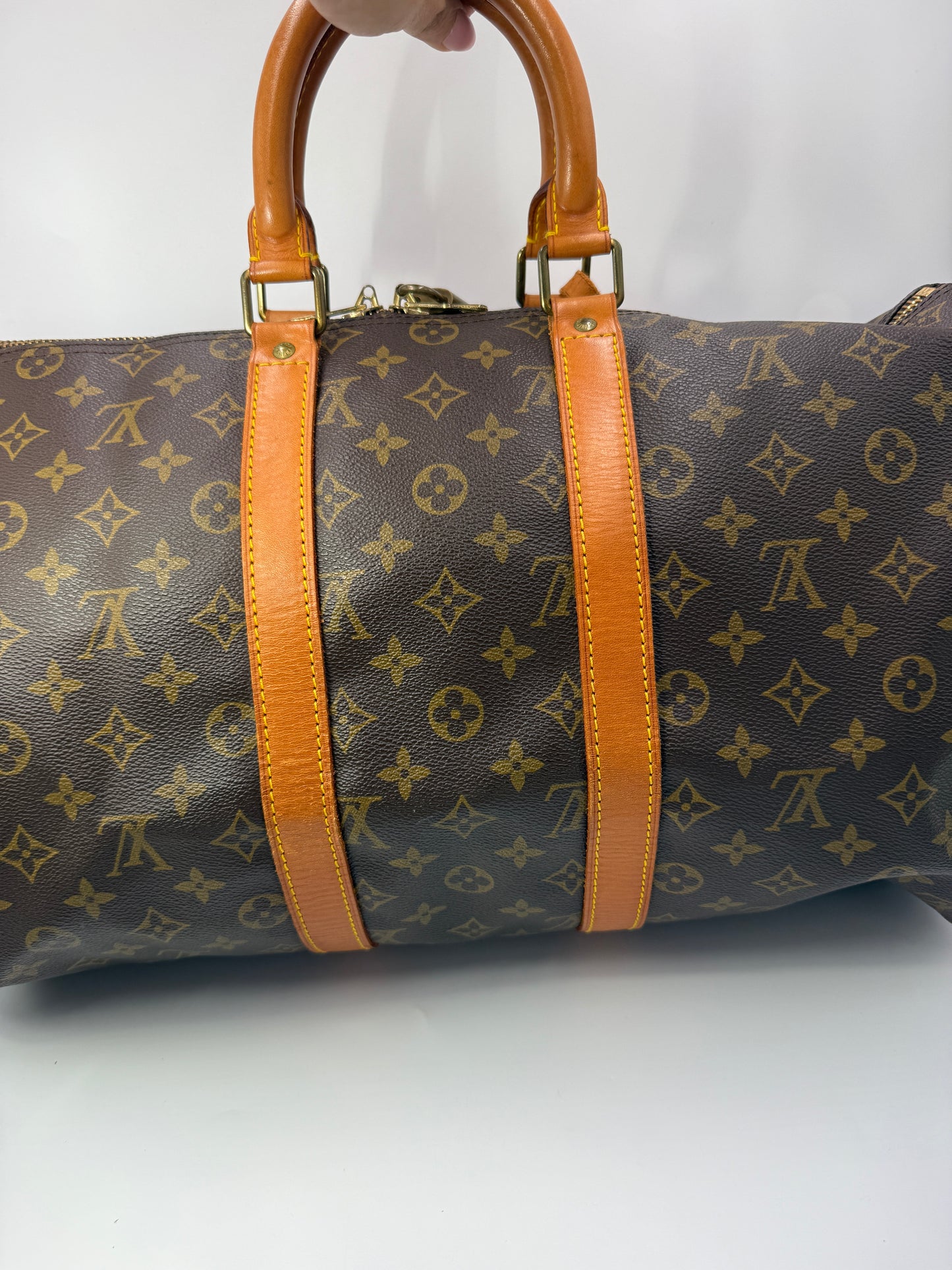 Louis Vuitton Vintage Monogram Keepall 45 cm Bandouliere Travel Bag with COA VI8902