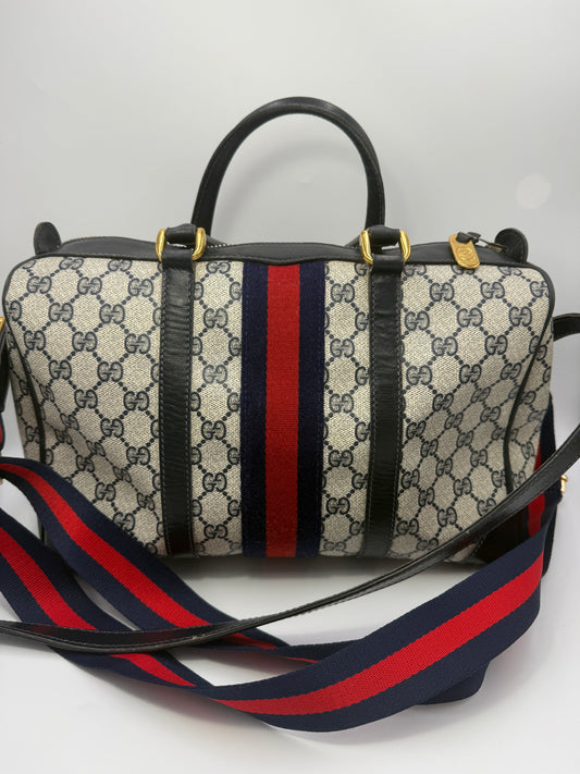 Gucci Authentic Vintage Ophidia GG Supreme Crossbody Boston Bag With COA