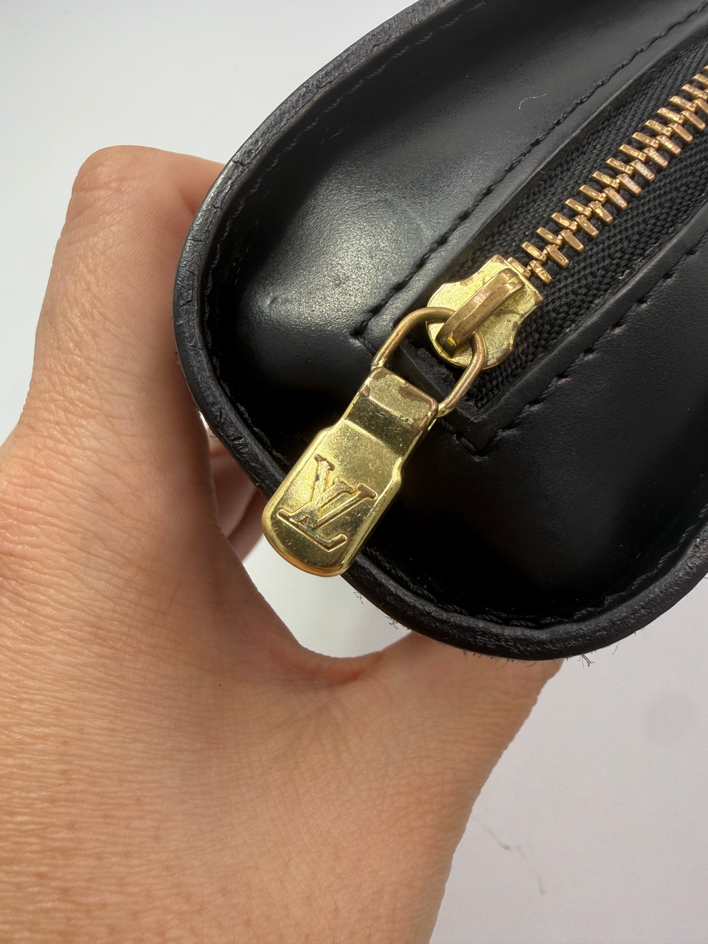 Louis Vuitton Black Epi Leather Cosmetic Pouch