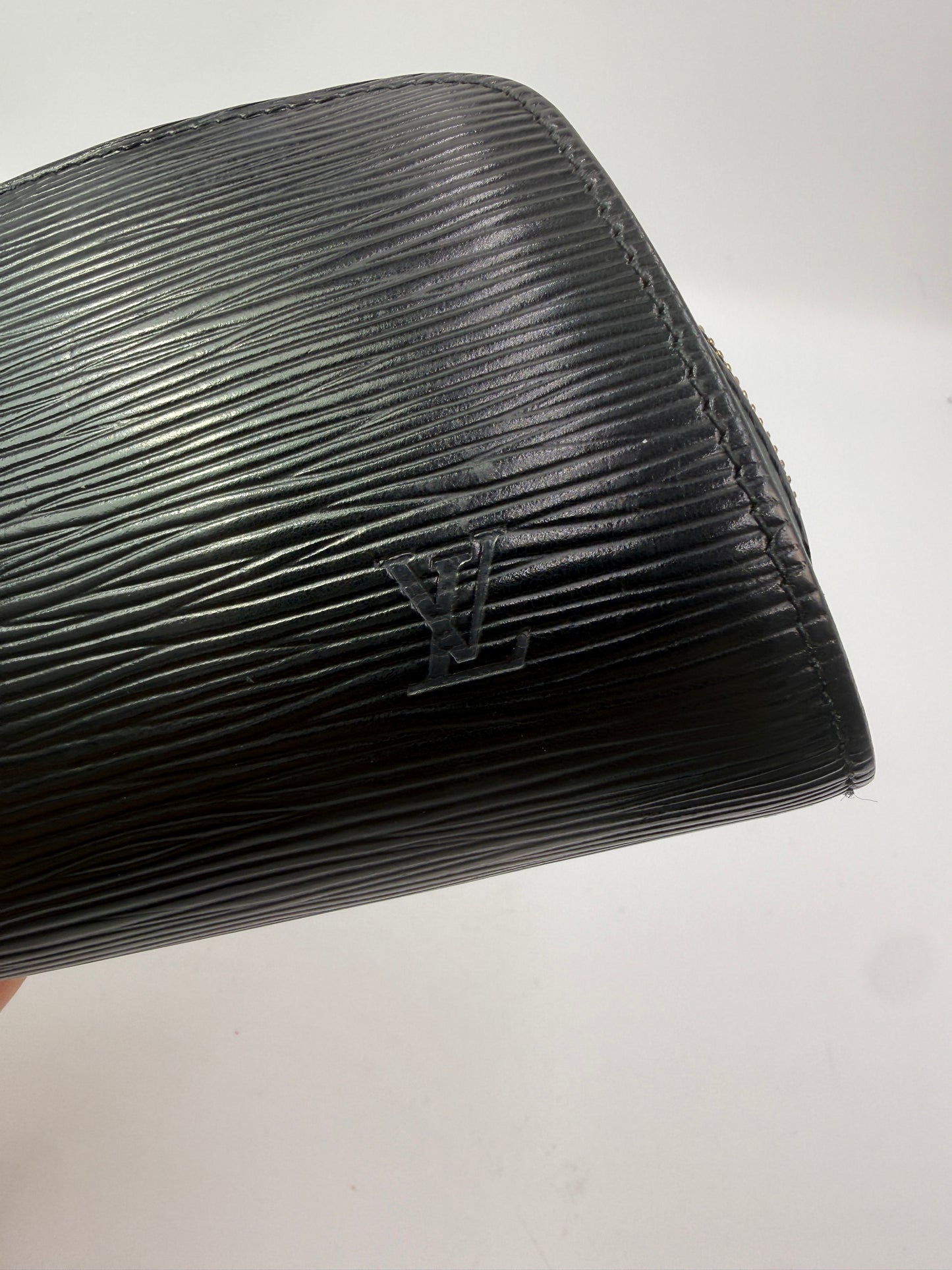 Louis Vuitton Black Epi Leather Cosmetic Pouch