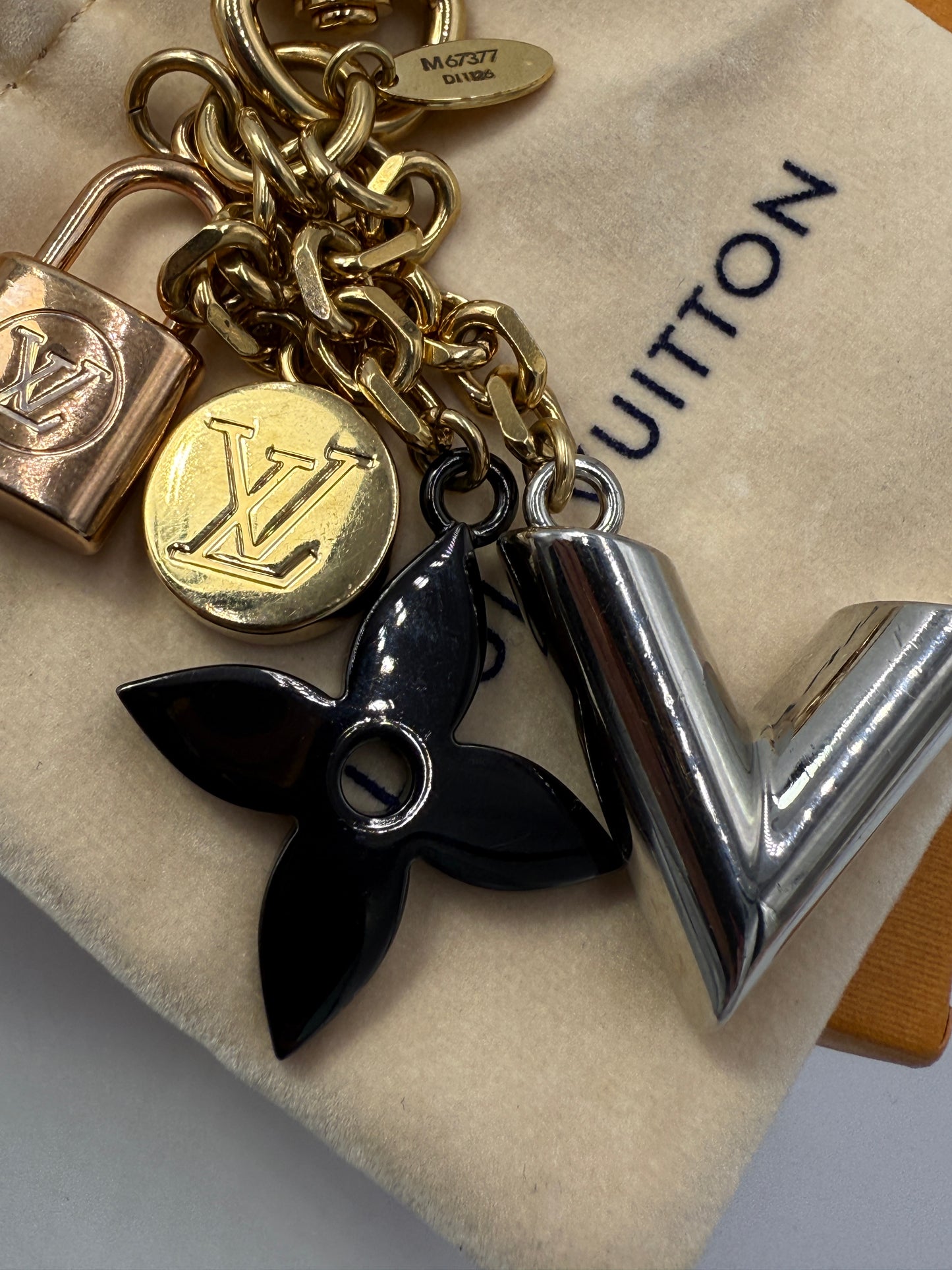 Louis Vuitton Multi Colored Metal Bag Charm