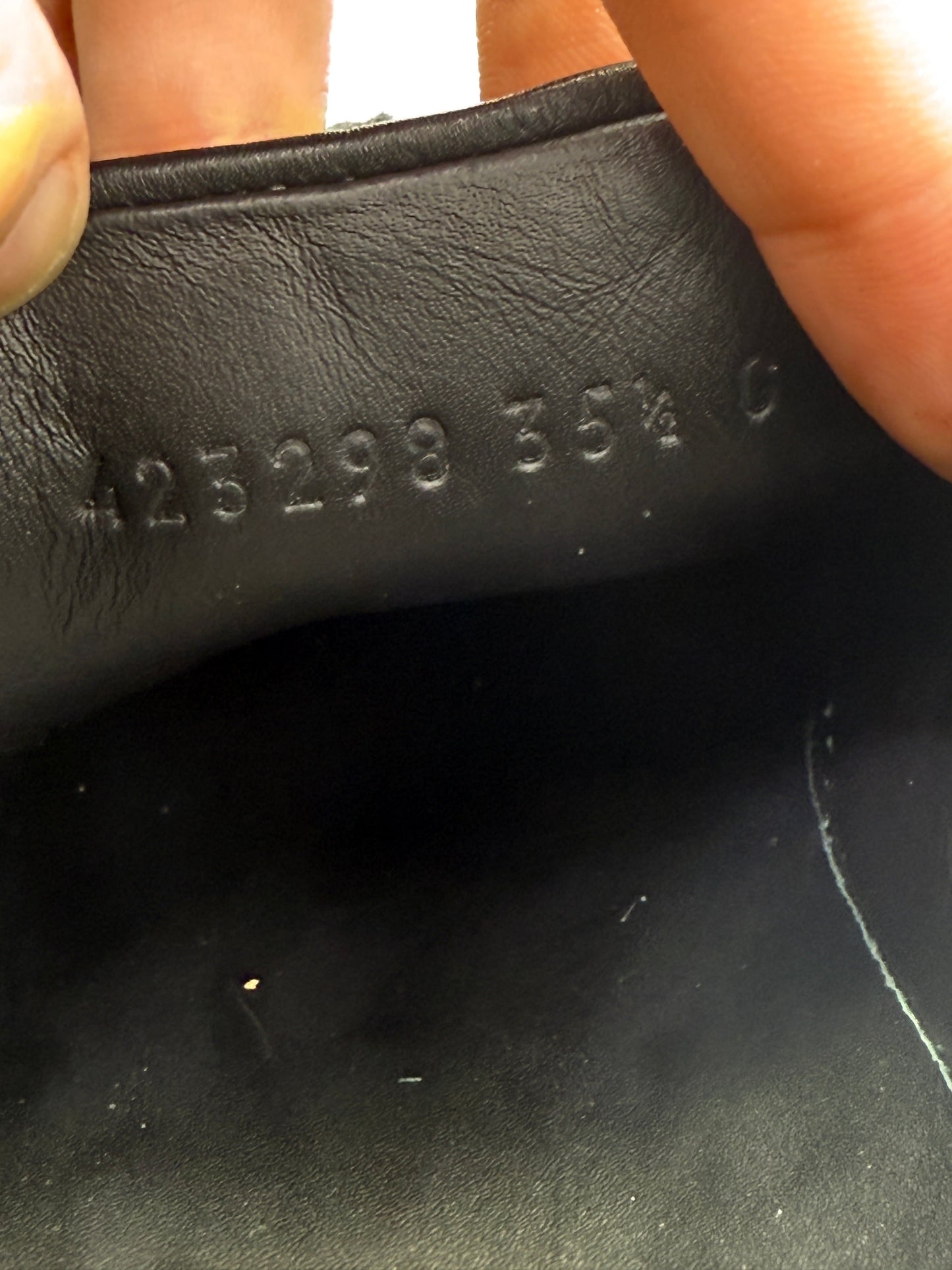 Gucci Black Leather Low Top Sneakers