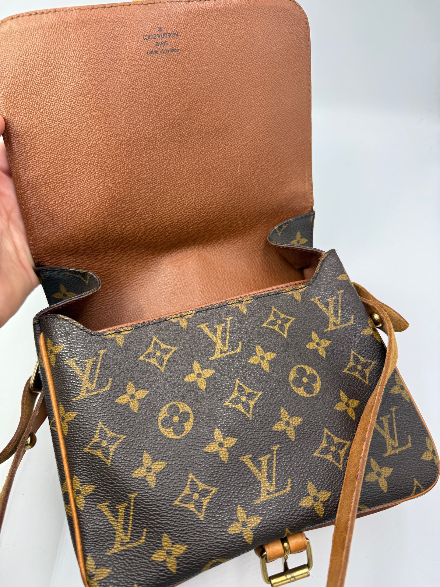 Louis Vuitton Monogram Cartouchiere MM Crossbody Shoulder Bag SL0965