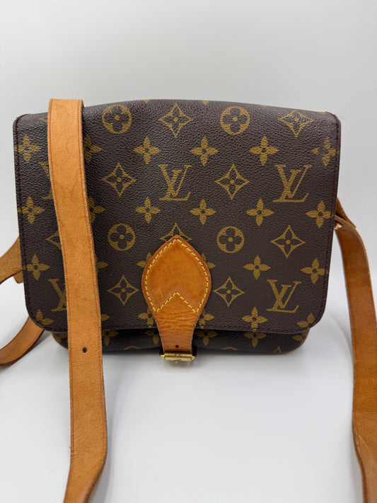 Louis Vuitton Monogram Cartouchiere MM Crossbody Shoulder Bag SL0965