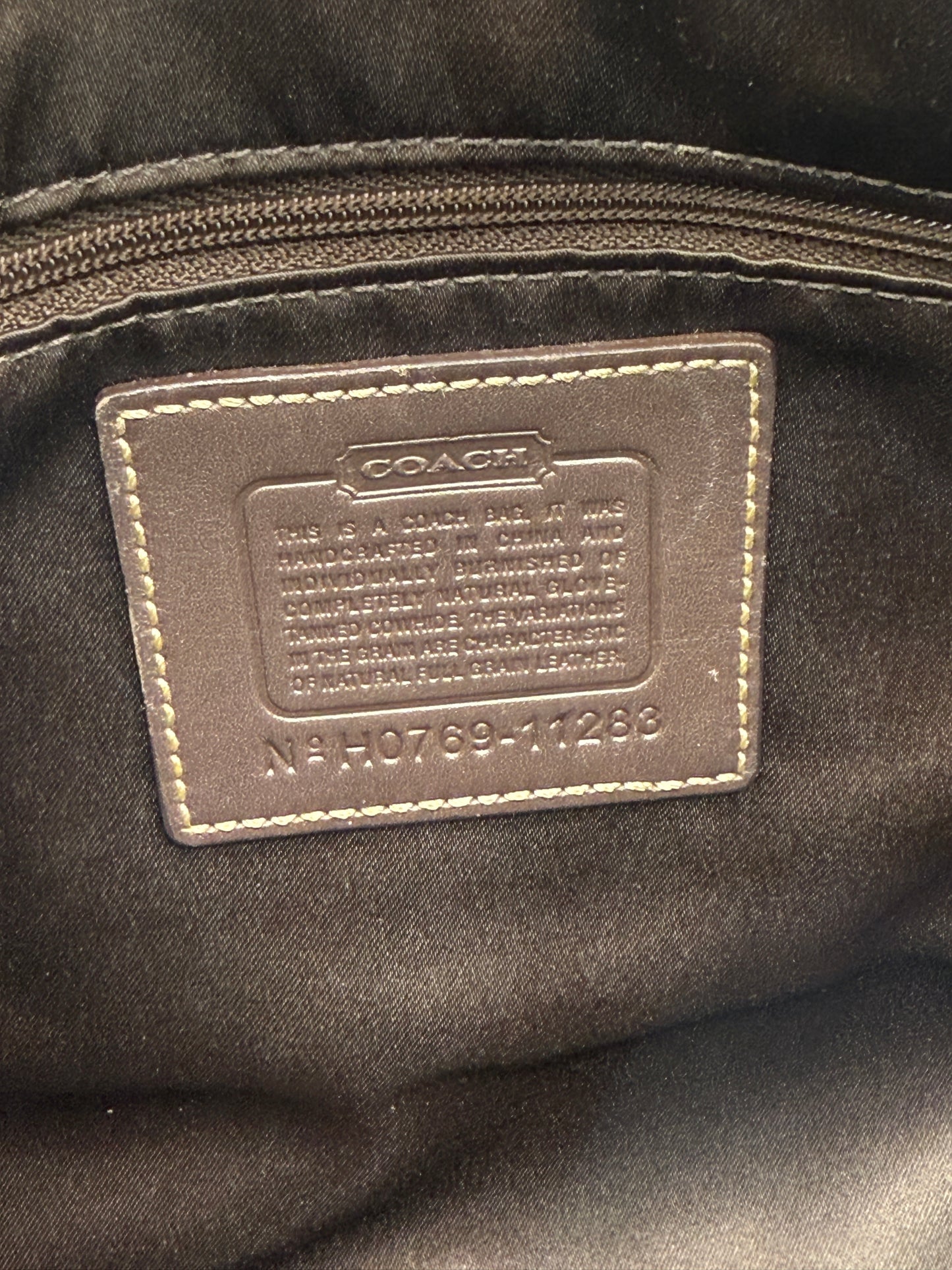 Coach Brown Leather Hobo Shoulder Bag