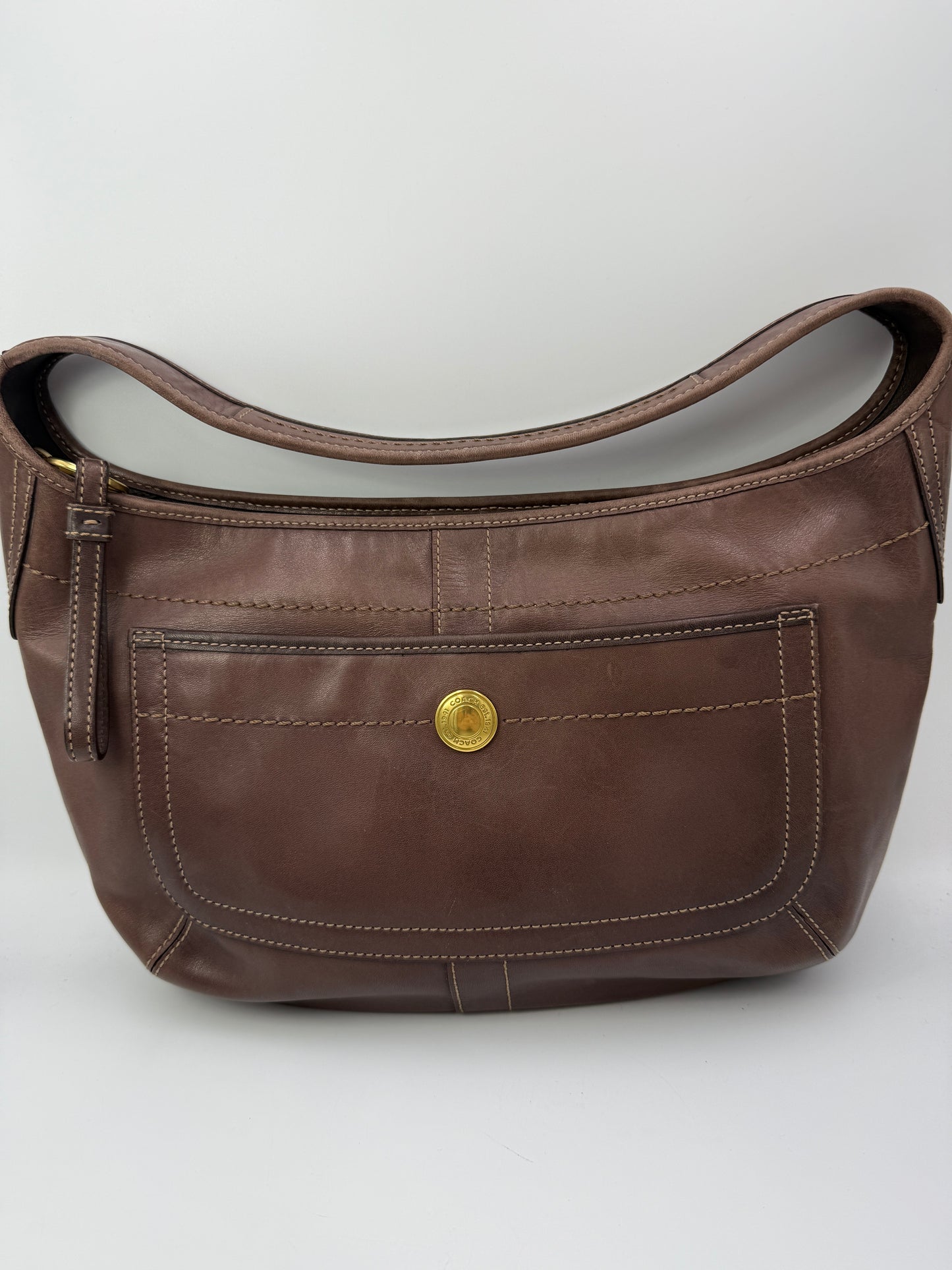Coach Brown Leather Hobo Shoulder Bag