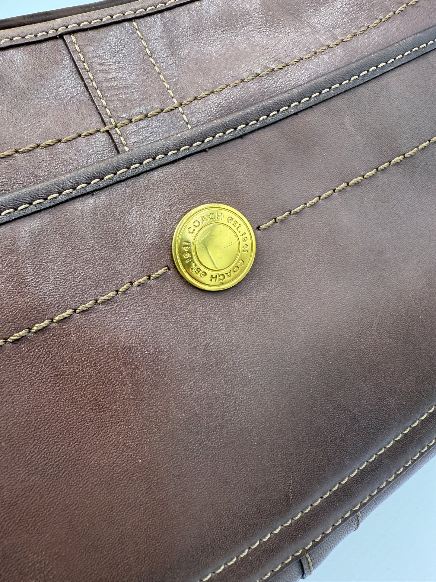 Coach Brown Leather Hobo Shoulder Bag