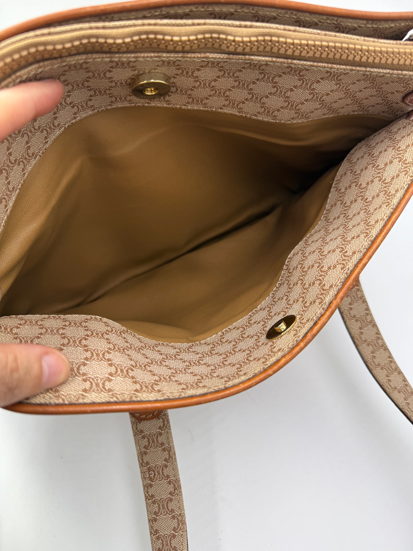 Celine Vintage Coated Canvas Shoulder Bag