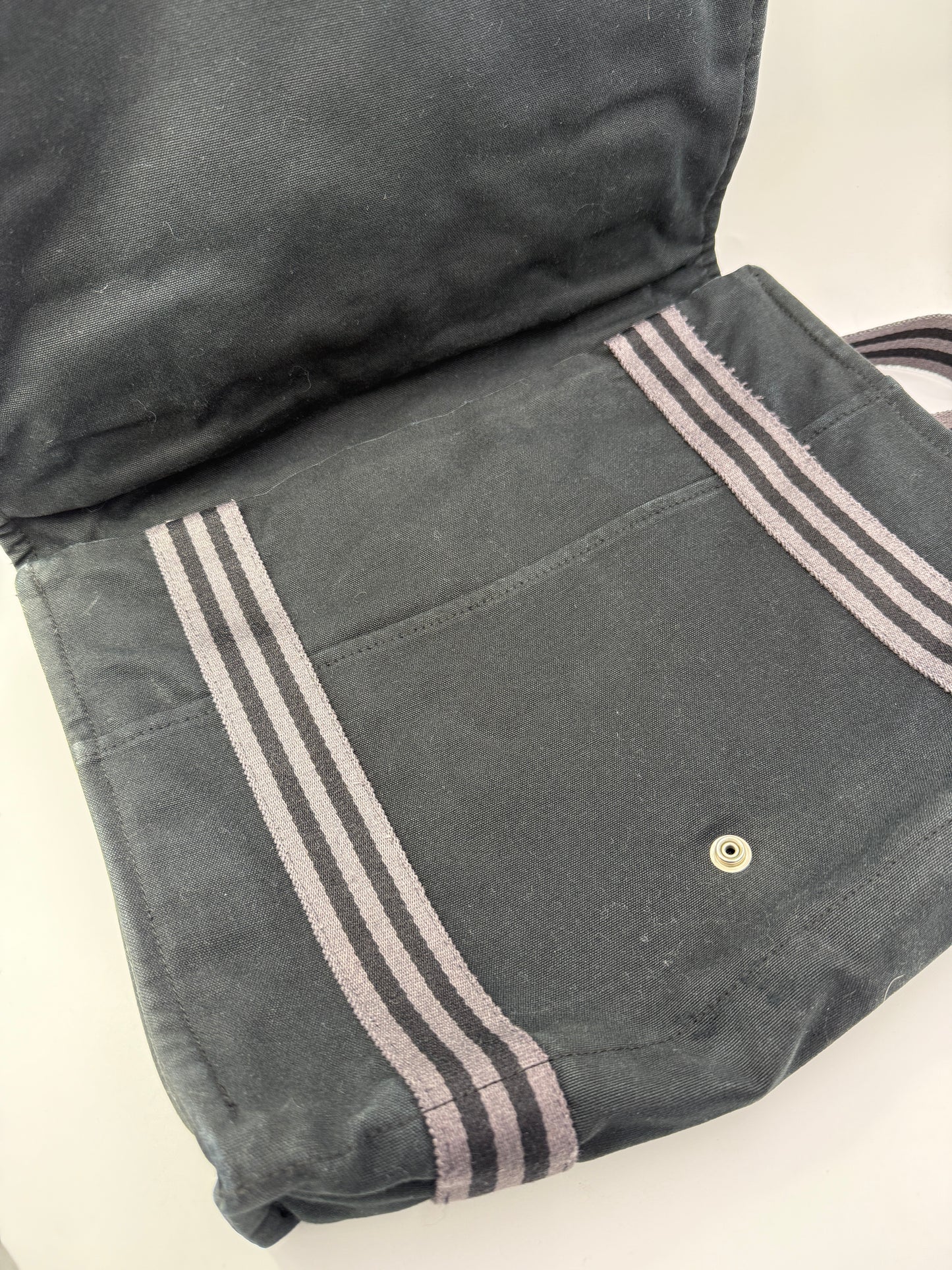 Hermes Black Grey Messenger Crossbody Bag