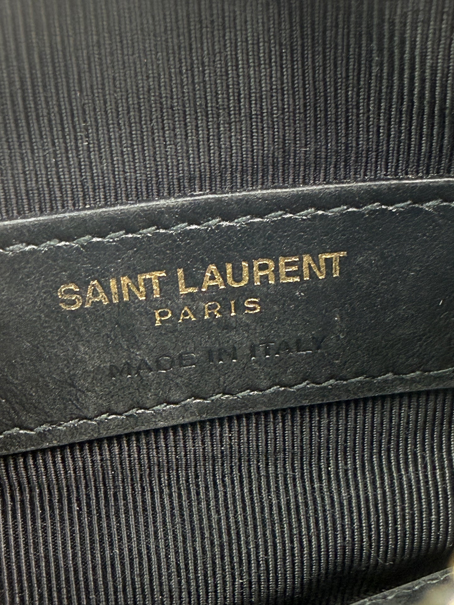 Yves Saint Laurent Black Quilted Leather Key Cles Wallet 0317