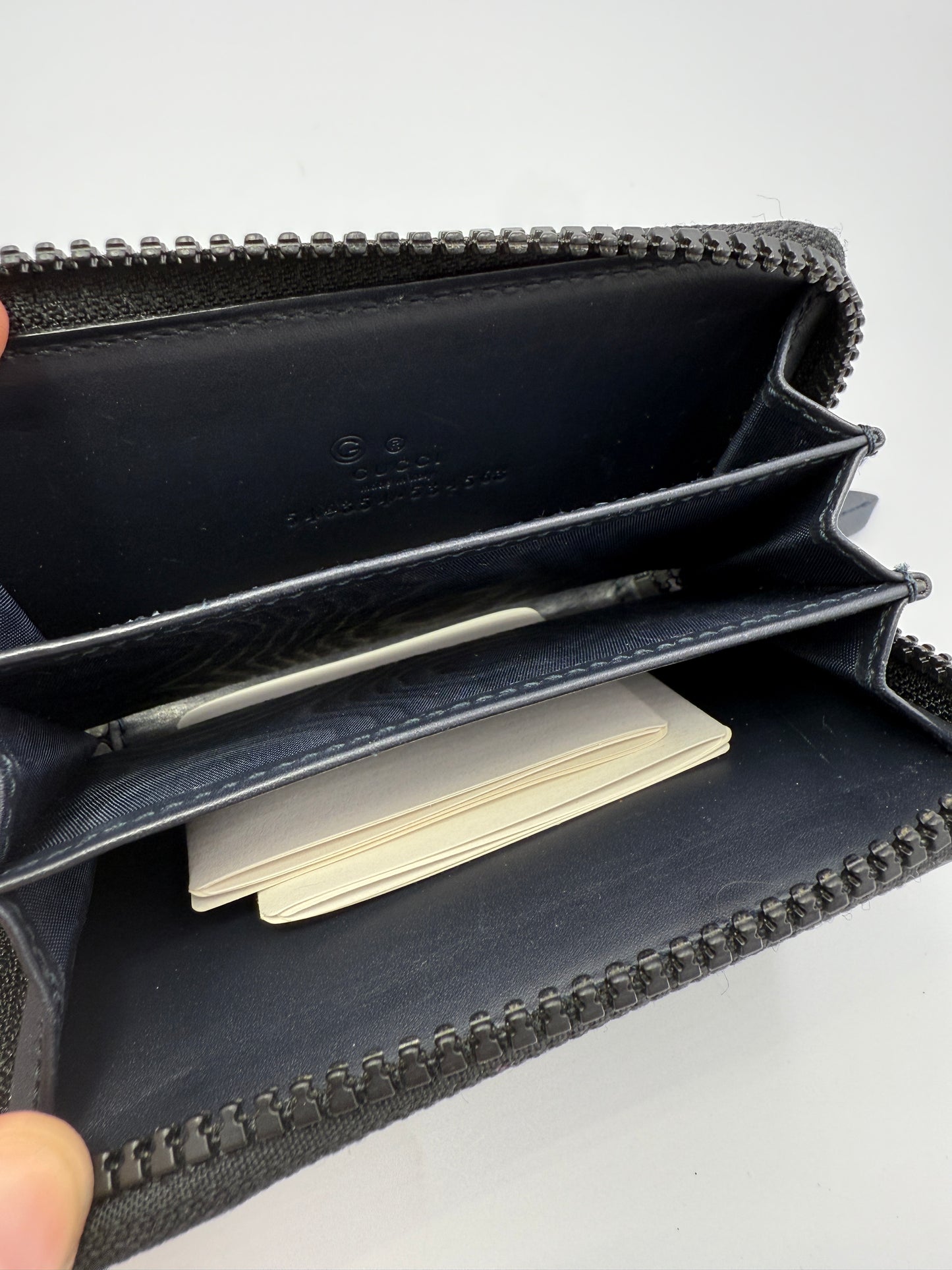 Gucci Floral Blue GG Supreme Zippy Wallet